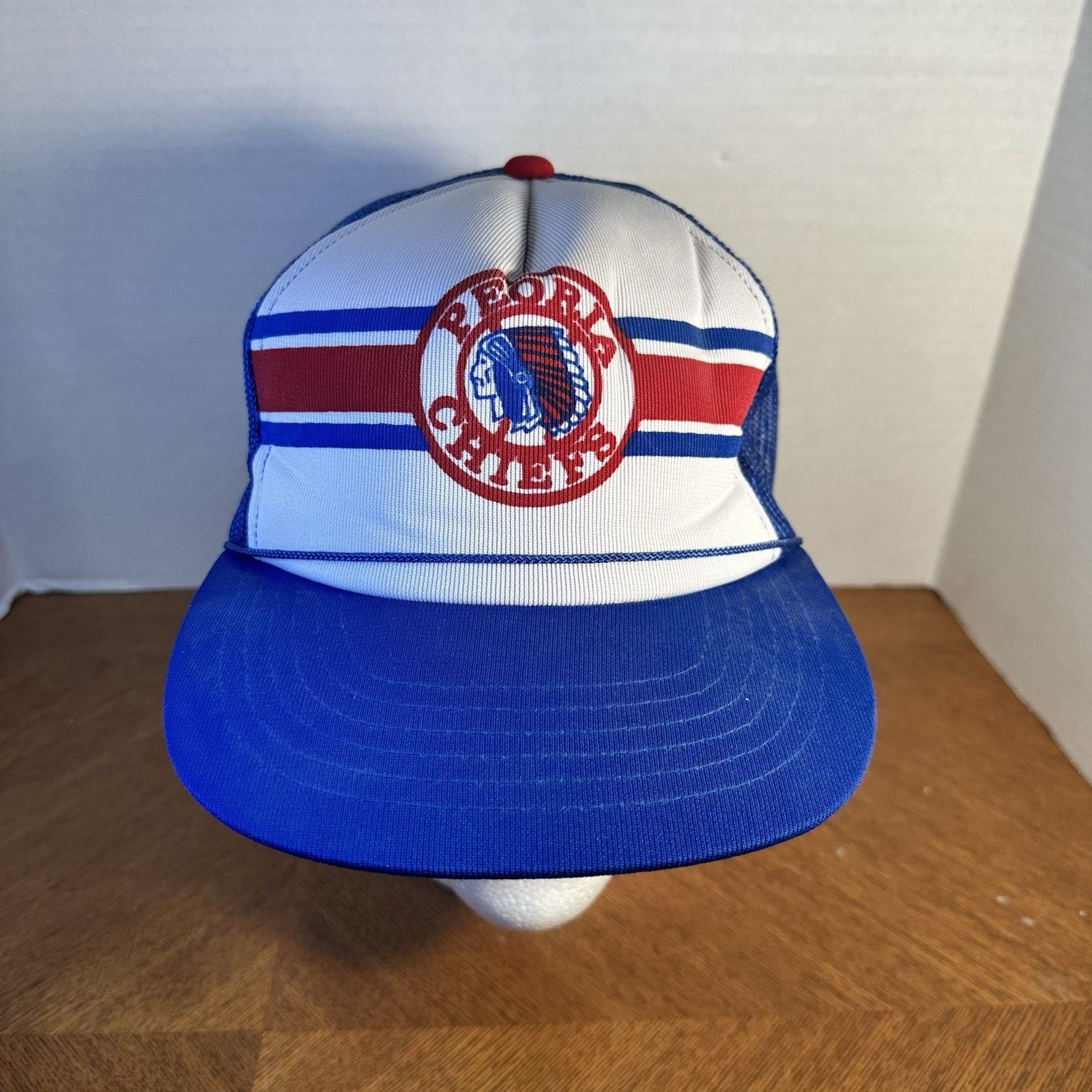 Twins Enterprise Inc. VTG 80s Peoria Chiefs Twins Enterprise Snapback Trucker Hat Size ONE SIZE - 1 Thumbnail