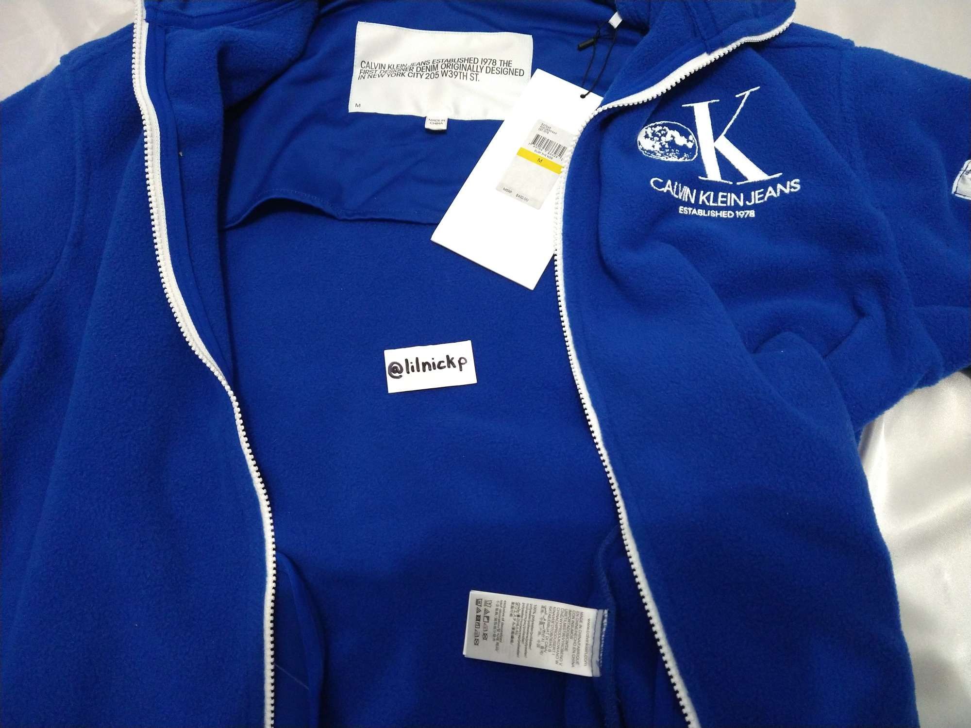 Calvin Klein 205W39NYC EST. 1978 Lunar Ascent OK Logo Fleece Jacket Size US M / EU 48-50 / 2 - 3 Thumbnail