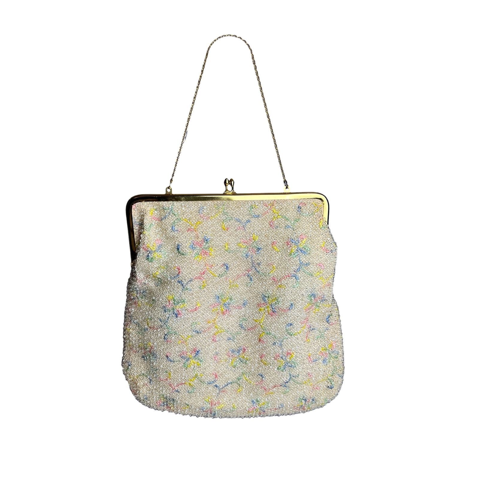 Other Vintage 1950s Corde-Bead Microbeaded Glam Evening Clutch Bag Size ONE SIZE - 4 Thumbnail