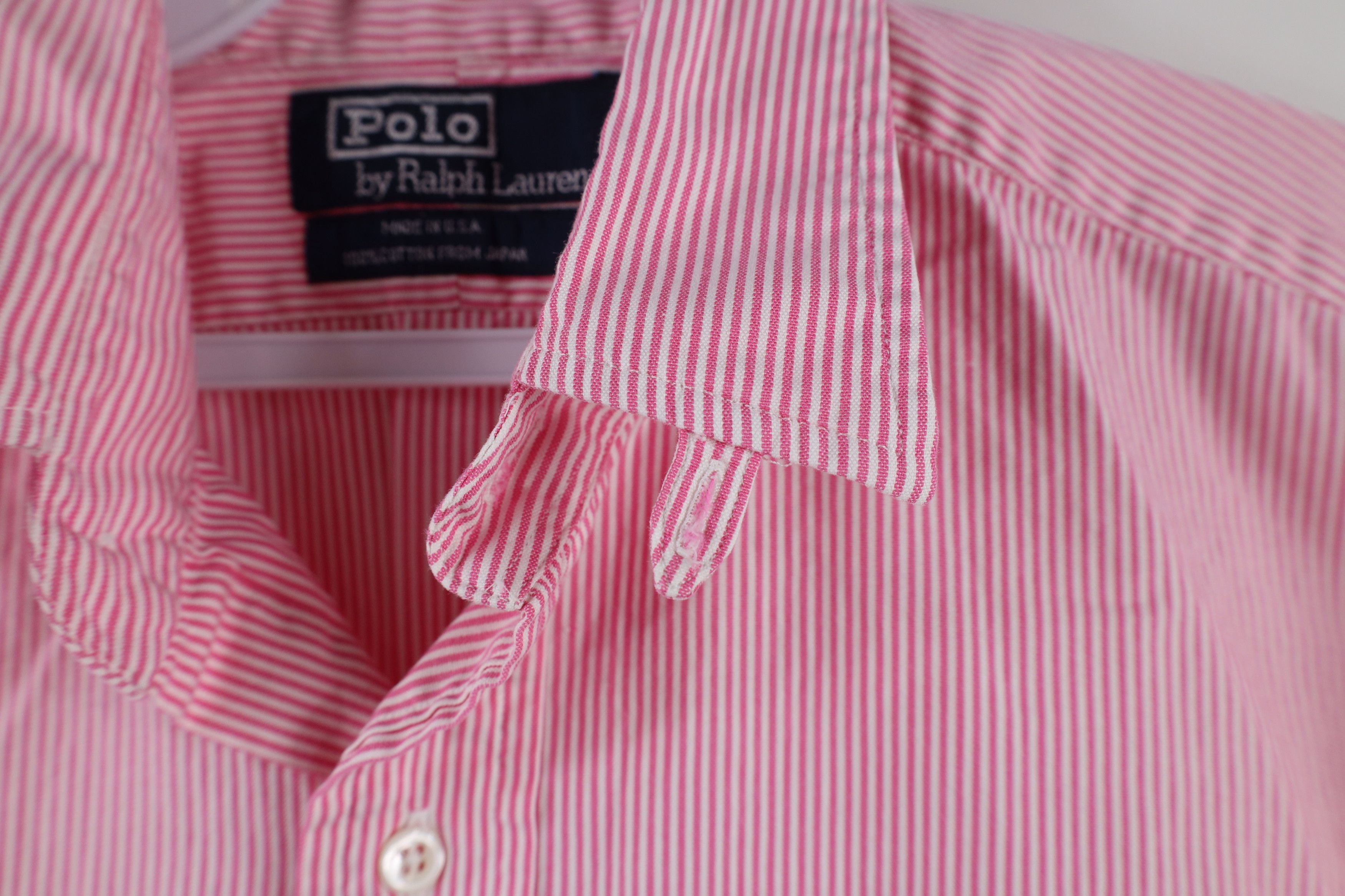 Ralph Lauren × Vintage Vintage 90s Ralph Lauren Cotton Striped Button Shirt USA Size US M / EU 48-50 / 2 - 5 Thumbnail