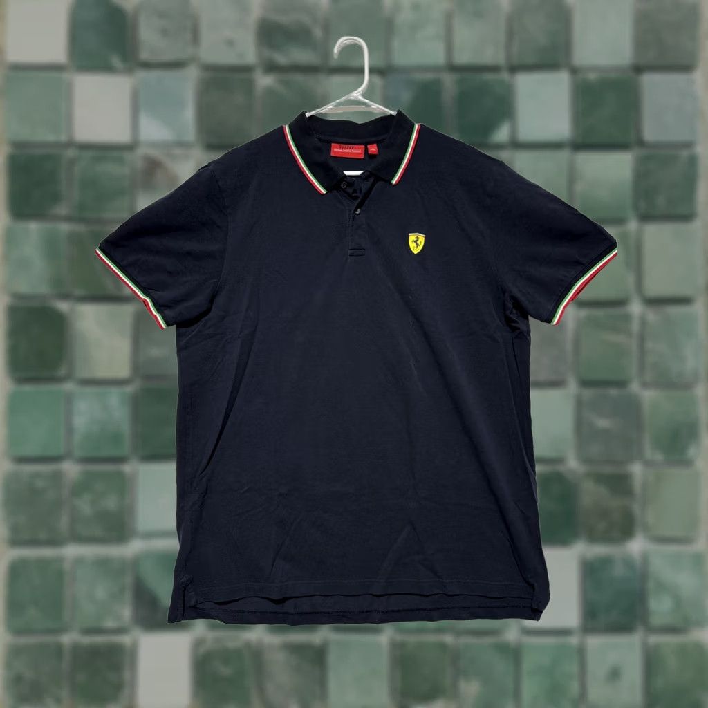 Ferrari VINTAGE Ferrari Polo Shirt Men 2XL Black Collared Short Sleeve Button Cotton Racing Classic - 00’s Size US XXL / EU 58 / 5 - 1 Thumbnail