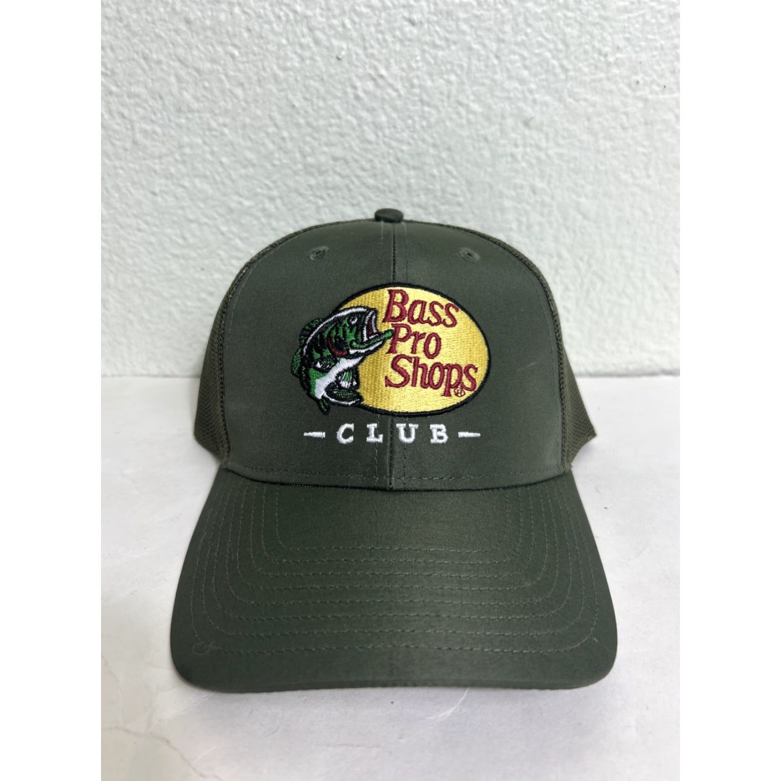 Bass Pro Shops Bass Pro Shops Club Snapback Outdoor Fishing Hat Cap Olive Size ONE SIZE - 2 Thumbnail