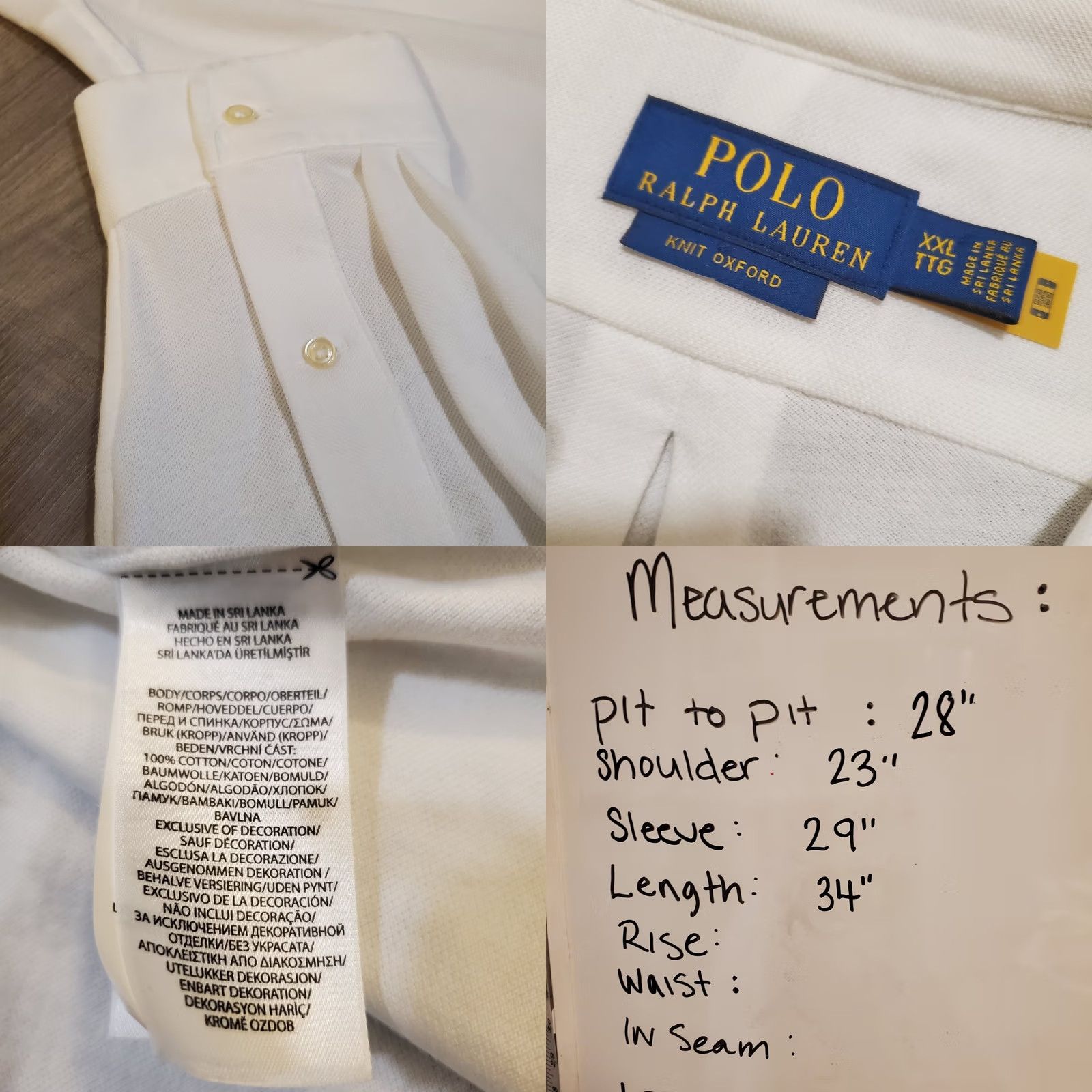 Ralph Lauren VINTAGE Polo Ralph Lauren White Logo Knit Pique Oxford Shirt XXL White Pony Textured Honeycomb Button-Up Classic Preppy Mens Shirt Size US XXL / EU 58 / 5 - 8 Thumbnail