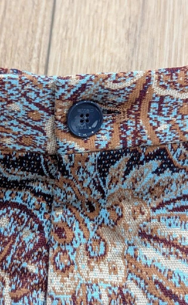 Etro ETRO Floral Print Trousers Navy/Brown 50 US 34 Size US 34 / EU 50 - 3 Thumbnail