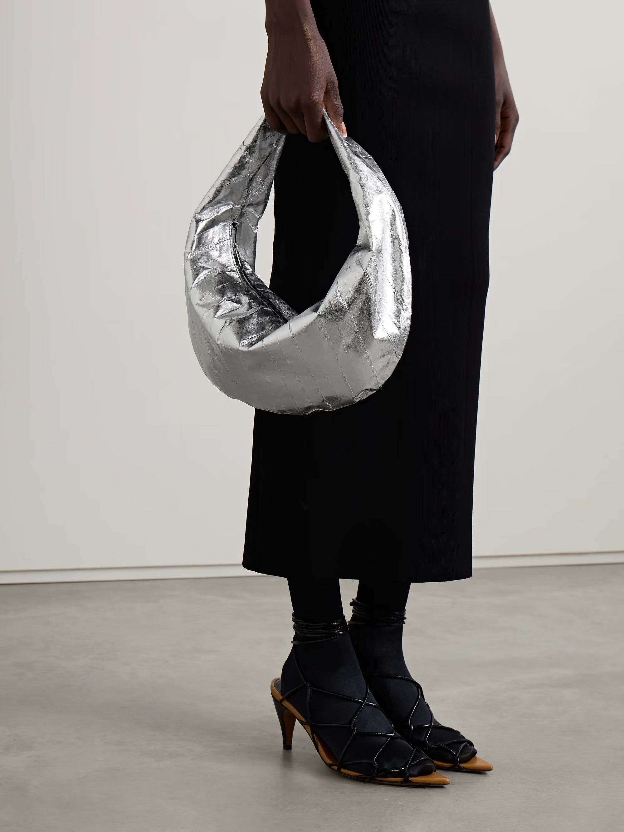 KHAITE o1s22i1n0724 Size: OS / Medium Olivia Hobo Bag in Silver Size ONE SIZE - 2 Thumbnail