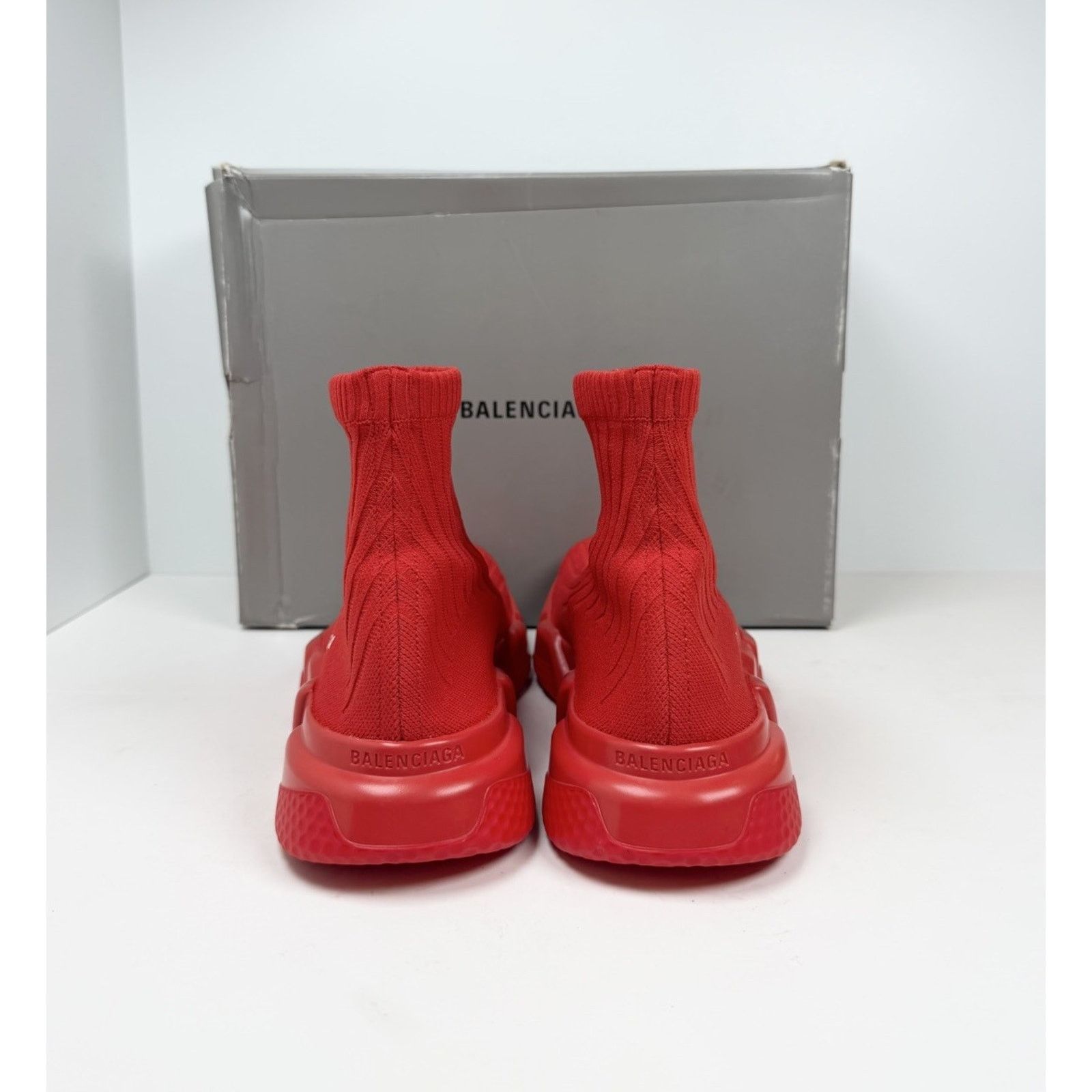 Balenciaga Size 42EU/9US - Balenciaga Speed Rib Knit Red NEW Size US 9 / EU 42 - 4 Thumbnail