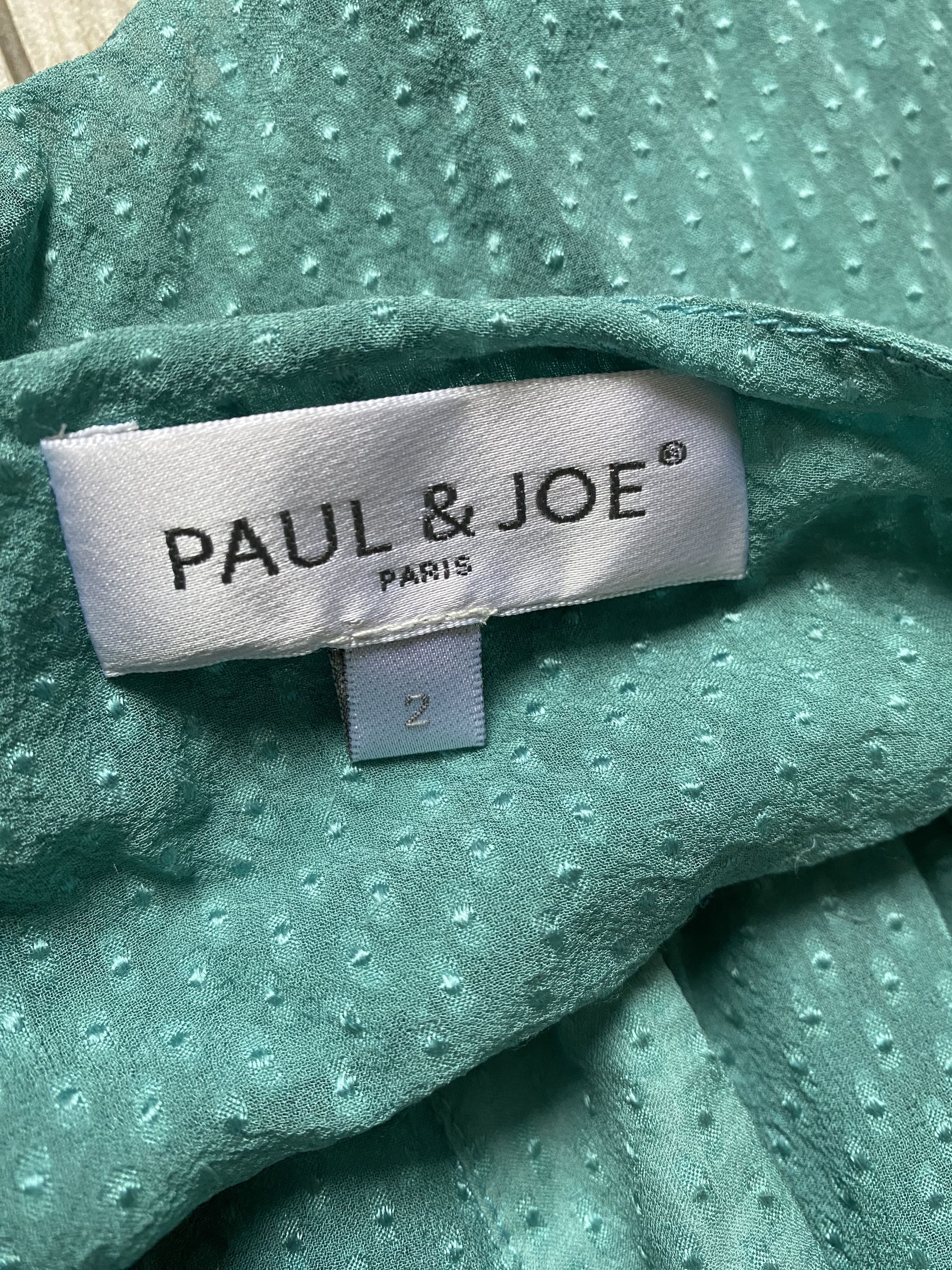 Paul & Joe Paul & Joe Paris Blue Silk Blouse Size S / US 4 / IT 40 - 2 Thumbnail