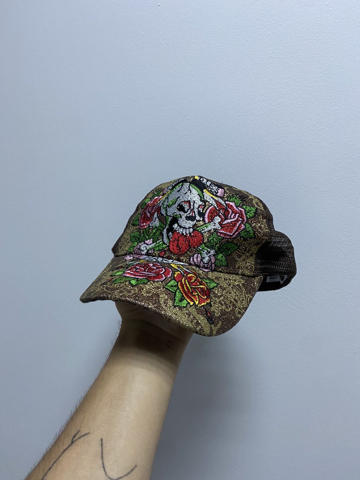 Ed Hardy × Vintage Ed Hardy Cap Vintage Skull Big Logo Embroidered Size ONE SIZE - 1 Thumbnail