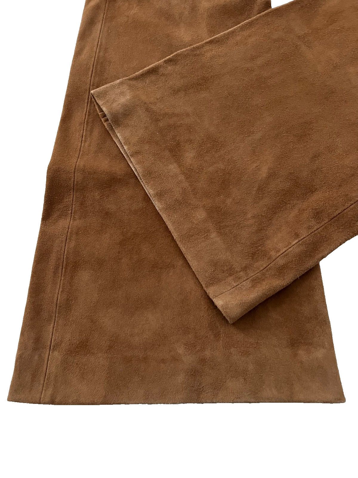 KOBI HALPERIN Kobi Halperin Joelle Real Suede Flare Pants In Bronze ( XL ) Size 36" / US 14 / IT 50 - 4 Thumbnail