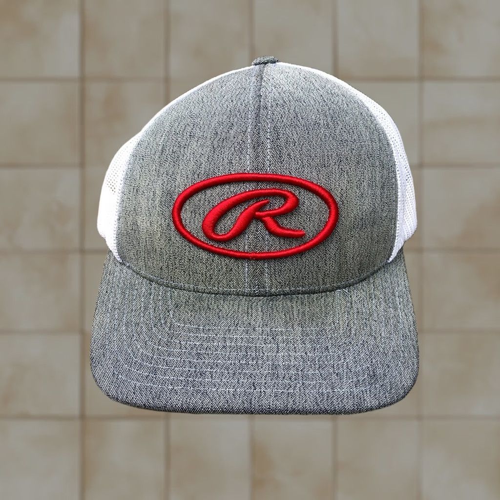 Vintage VINTAGE PACIFIC HEADWEAR Rawlings Trucker Hat Men's Embroidered Snapback Grey Cap Size ONE SIZE - 1 Thumbnail