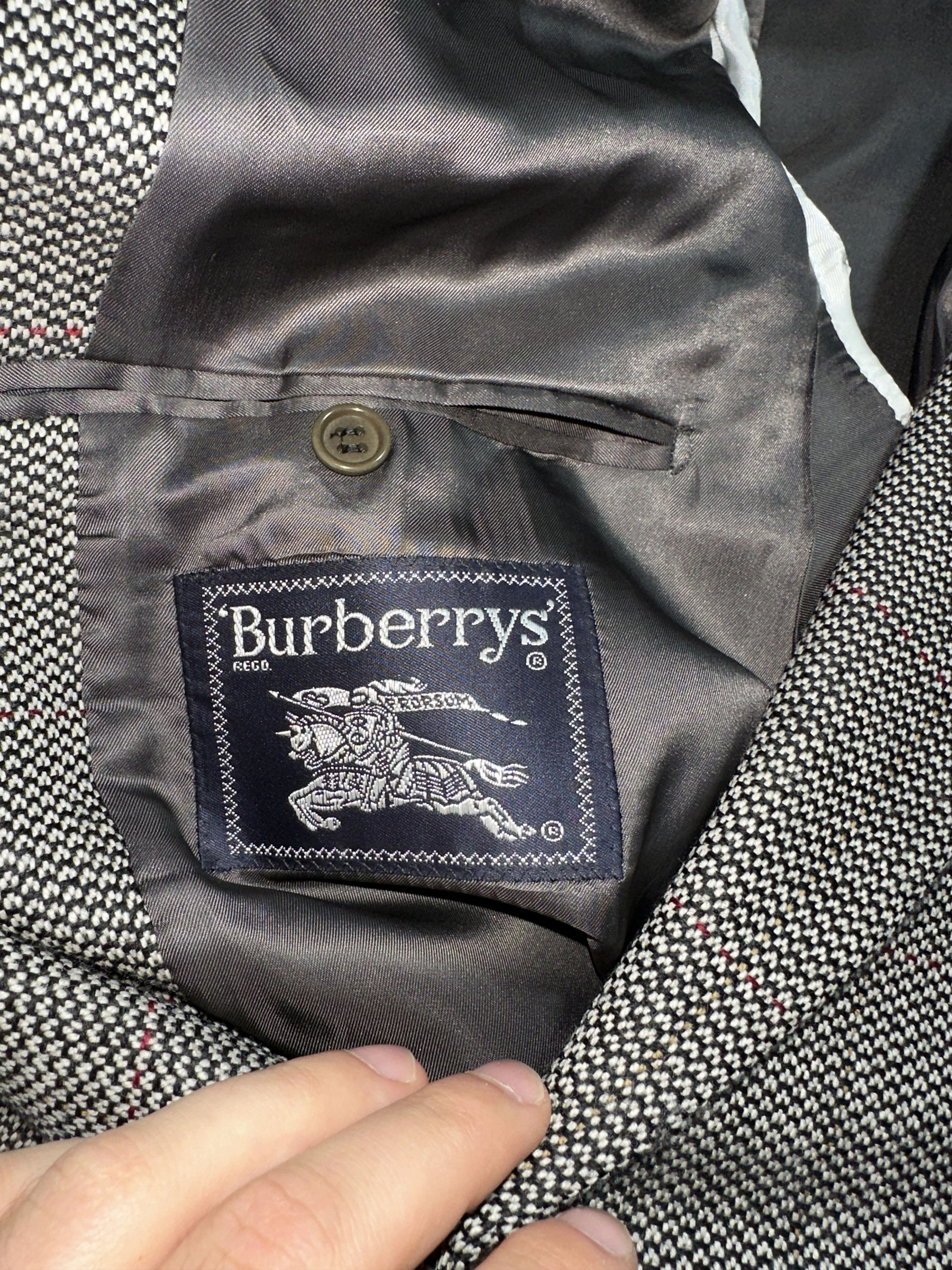 Burberry Burberrys Wool Cashmere Houndstooth Blazer Size 56 R Size 54R - 3 Thumbnail