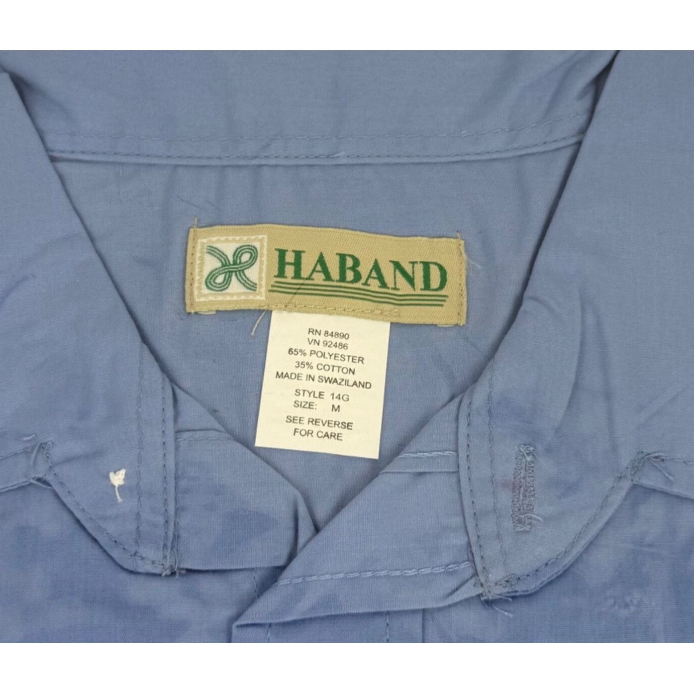 Haband Haband Men's Short-Sleeve Blue Button-Down Shirt Size M NEW Size US M / EU 48-50 / 2 - 2 Thumbnail