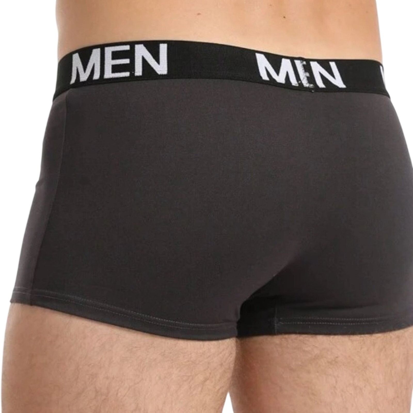 Shein 3 Pack Men's Solid Color Boxer Briefs in Black/Gray/Red, L Size US L / EU 52-54 / 3 - 3 Thumbnail