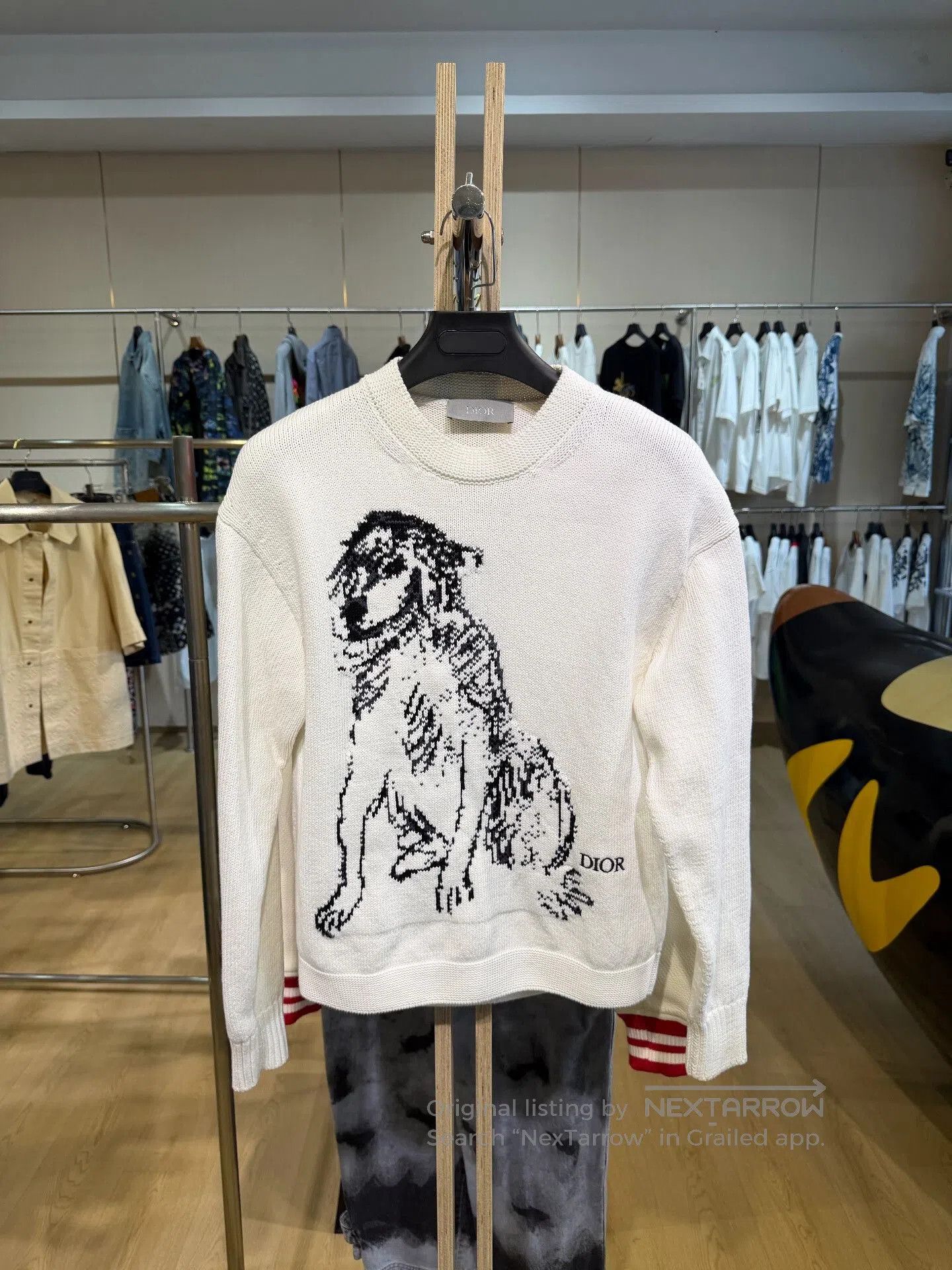 Dior Dior Graffiti Dog Crewneck Knit Sweater. Size US S / EU 44-46 / 1 - 1 Thumbnail