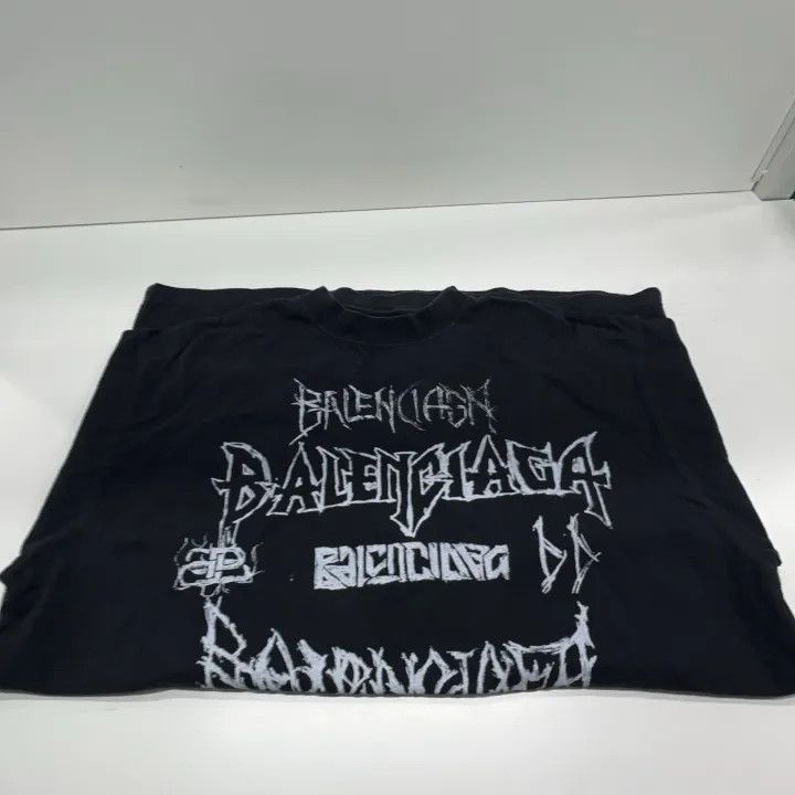 Balenciaga Balenciaga Balenciaga Logo Print Black Short Sleeve TShirt Size US XS / EU 42 / 0 - 6 Thumbnail