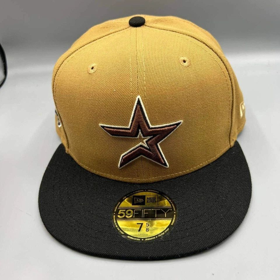 New Era Houston Astros Hat Men 7 5/8 59Fifty New Era MLB Fitted Cap Size ONE SIZE - 3 Thumbnail