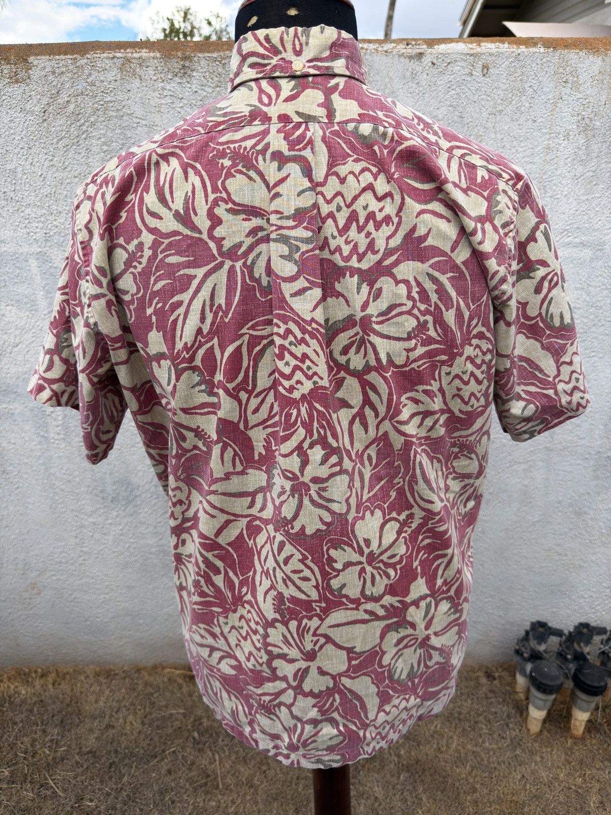 Reyn Spooner PreOwned Reyn Spooner Hawaiian Print Red/Beige Men's M Size US M / EU 48-50 / 2 - 2 Thumbnail