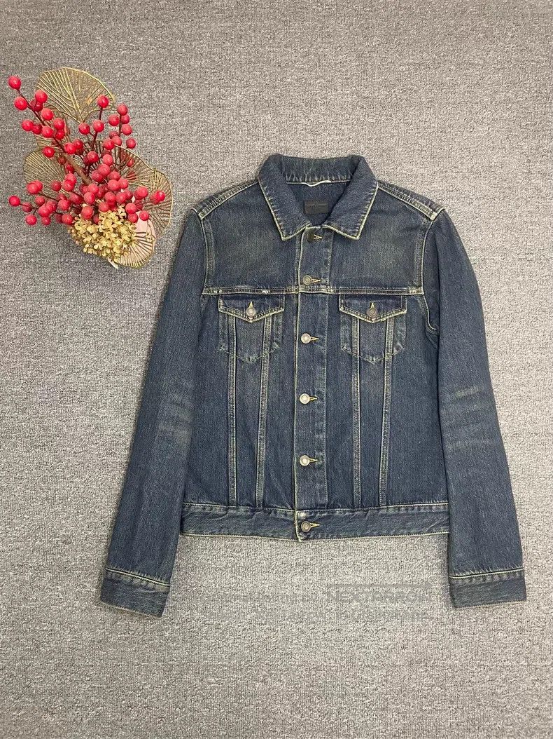Saint Laurent Paris Saint Laurent Paris Deep Washed Yellow Mud Distressed Deni Size US S / EU 44-46 / 1 - 1 Thumbnail