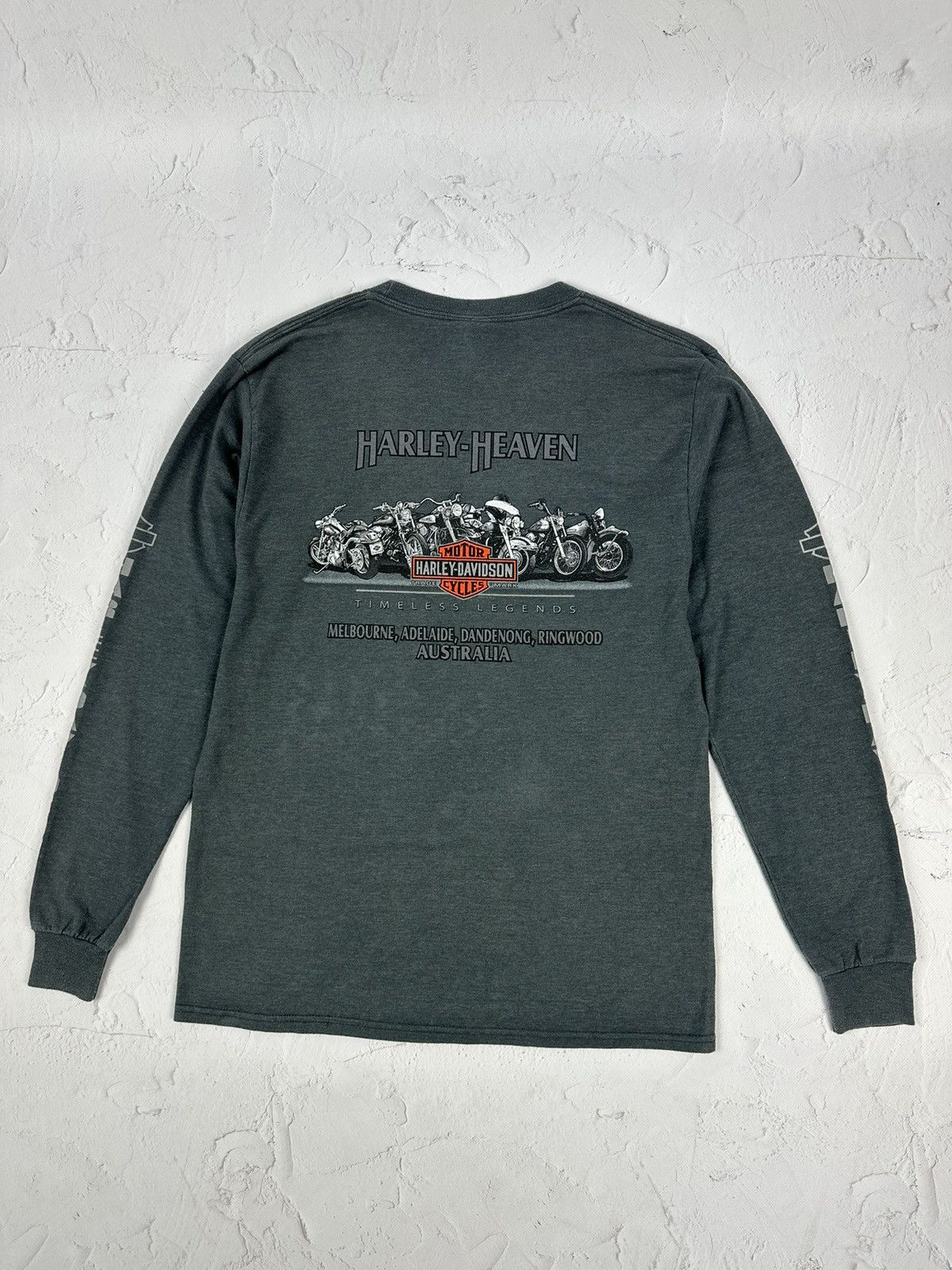 Harley Davidson × Vintage Vintage Harley-Davidson Rare 2010 Big Logo Long Sleeve Size US M / EU 48-50 / 2 - 9 Thumbnail