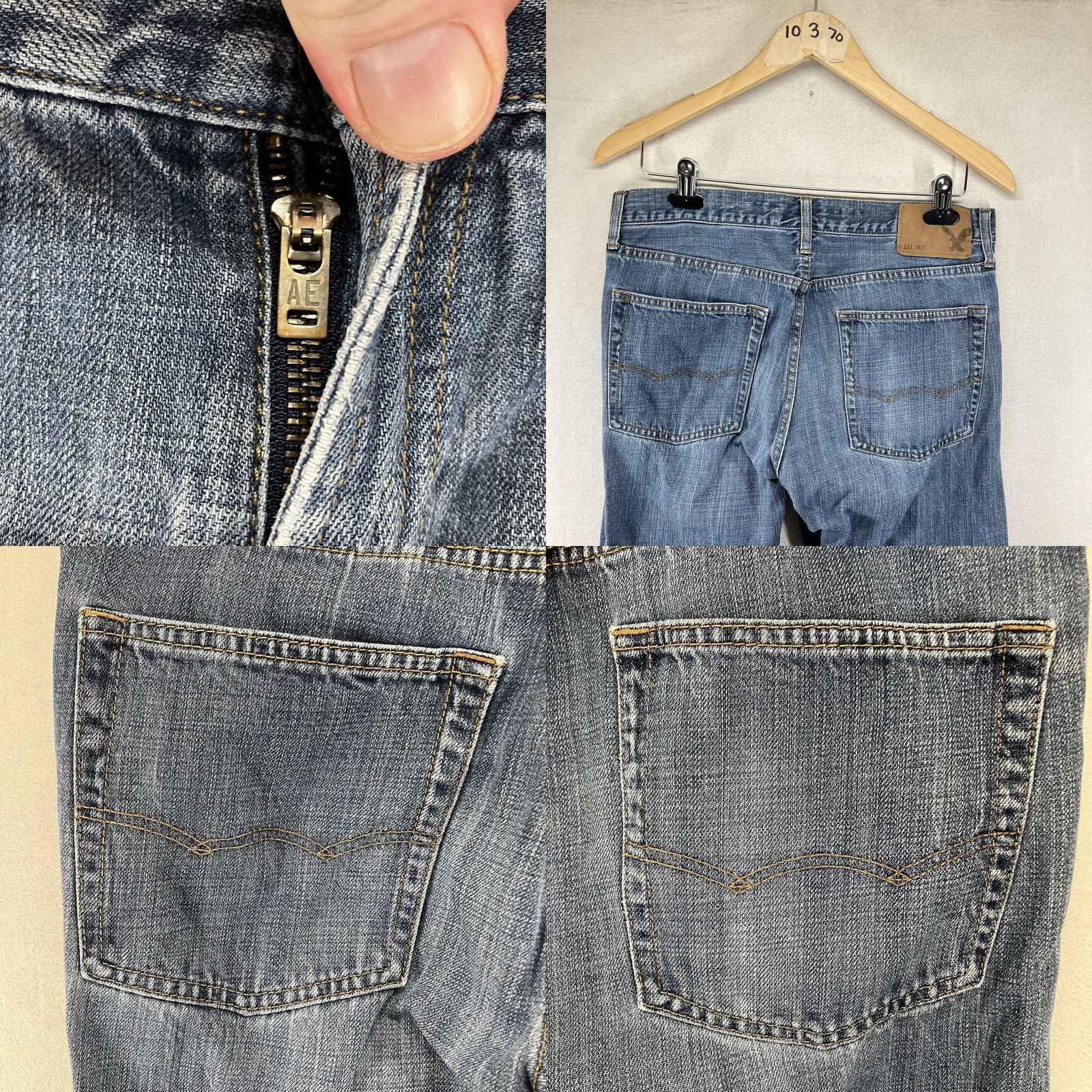 American Eagle Outfitters American Eagle Jeans Mens 33x30 Boot Cut Casual Workwear y2k Blue Denim Size US 33 - 9 Thumbnail