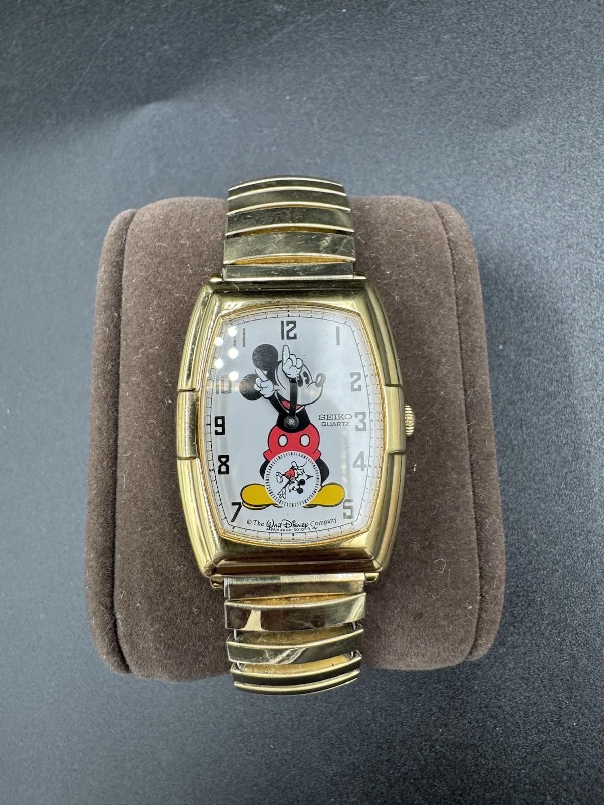 Seiko Seiko 80’s Vintage Mickey Mouse Watch 2K03-5019 Twist-O-Flex Size ONE SIZE - 1 Thumbnail