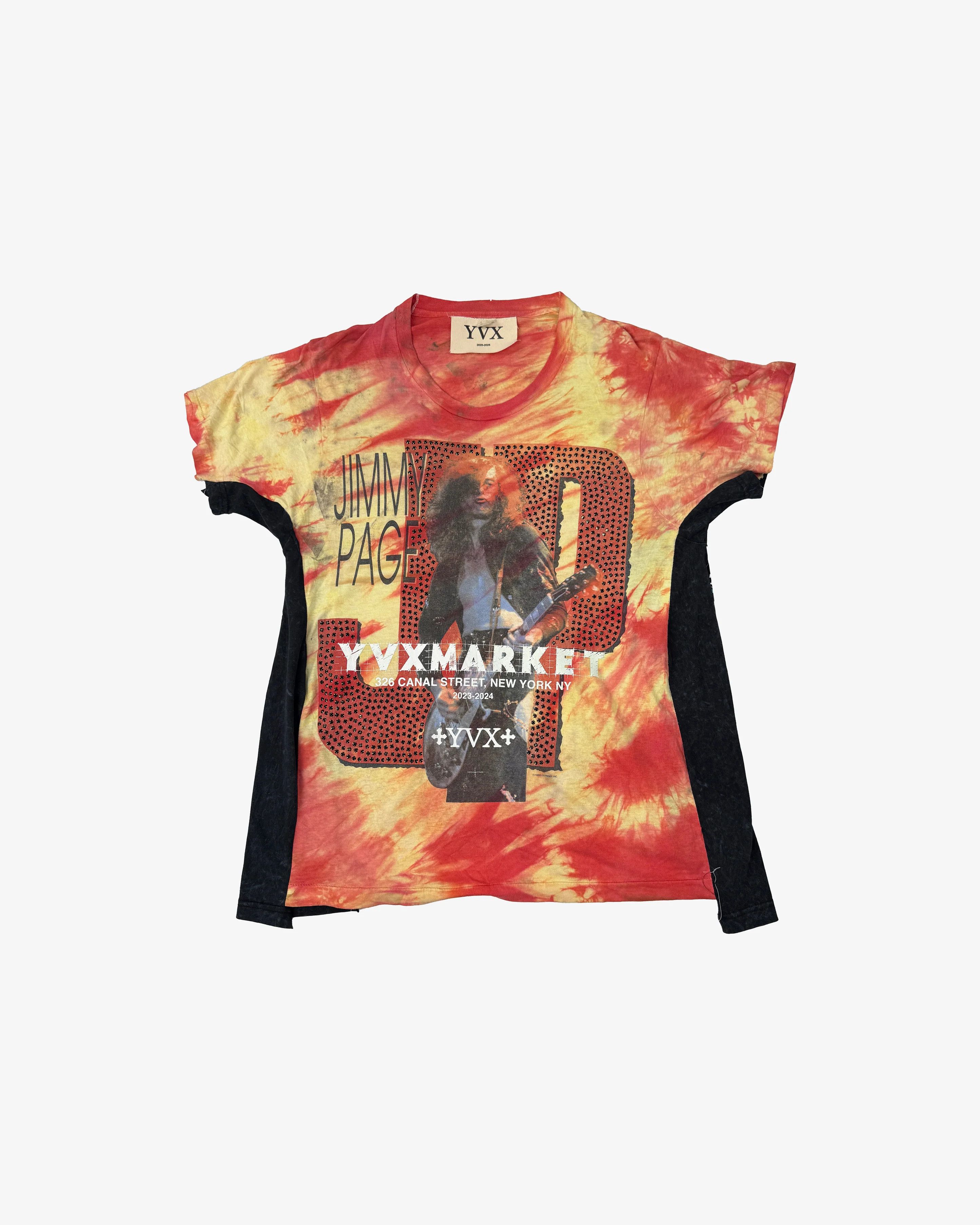 Vintage Hand Studded Jimmy Page x YVX “Vinyl Club” Patchwork Tee Size US M / EU 48-50 / 2 - 1 Thumbnail