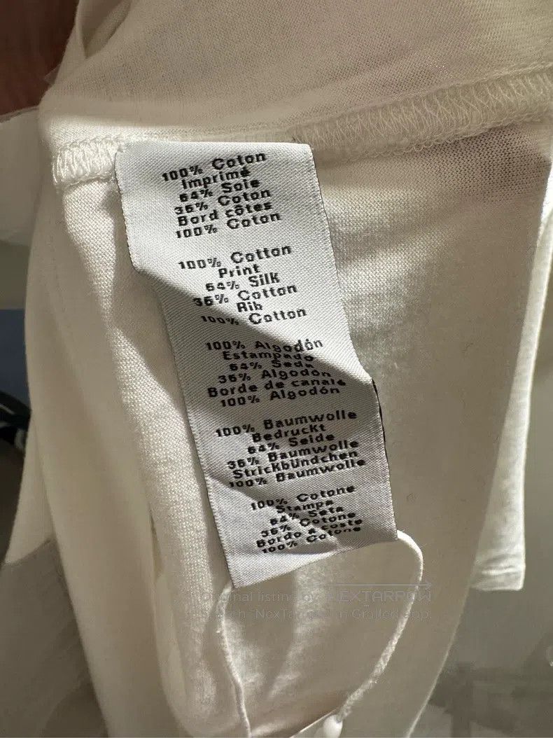 Hermes Hermes White Geometric Patchwork Short Sleeve Size L / US 10 / IT 46 - 5 Thumbnail