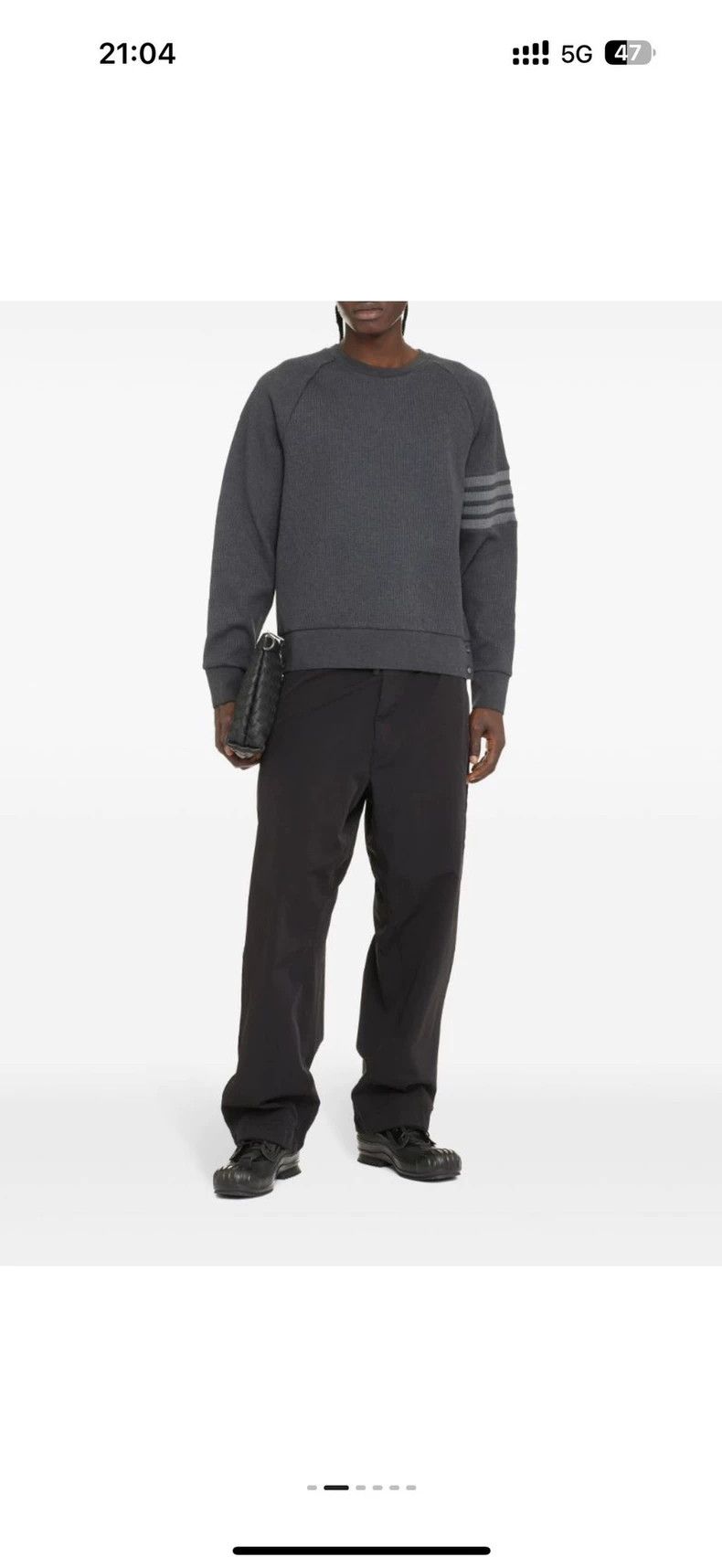 Thom Browne Thom Browne Rare charcoal black waffe sweatshirt 2503-Next Size US L / EU 52-54 / 3 - 7 Thumbnail