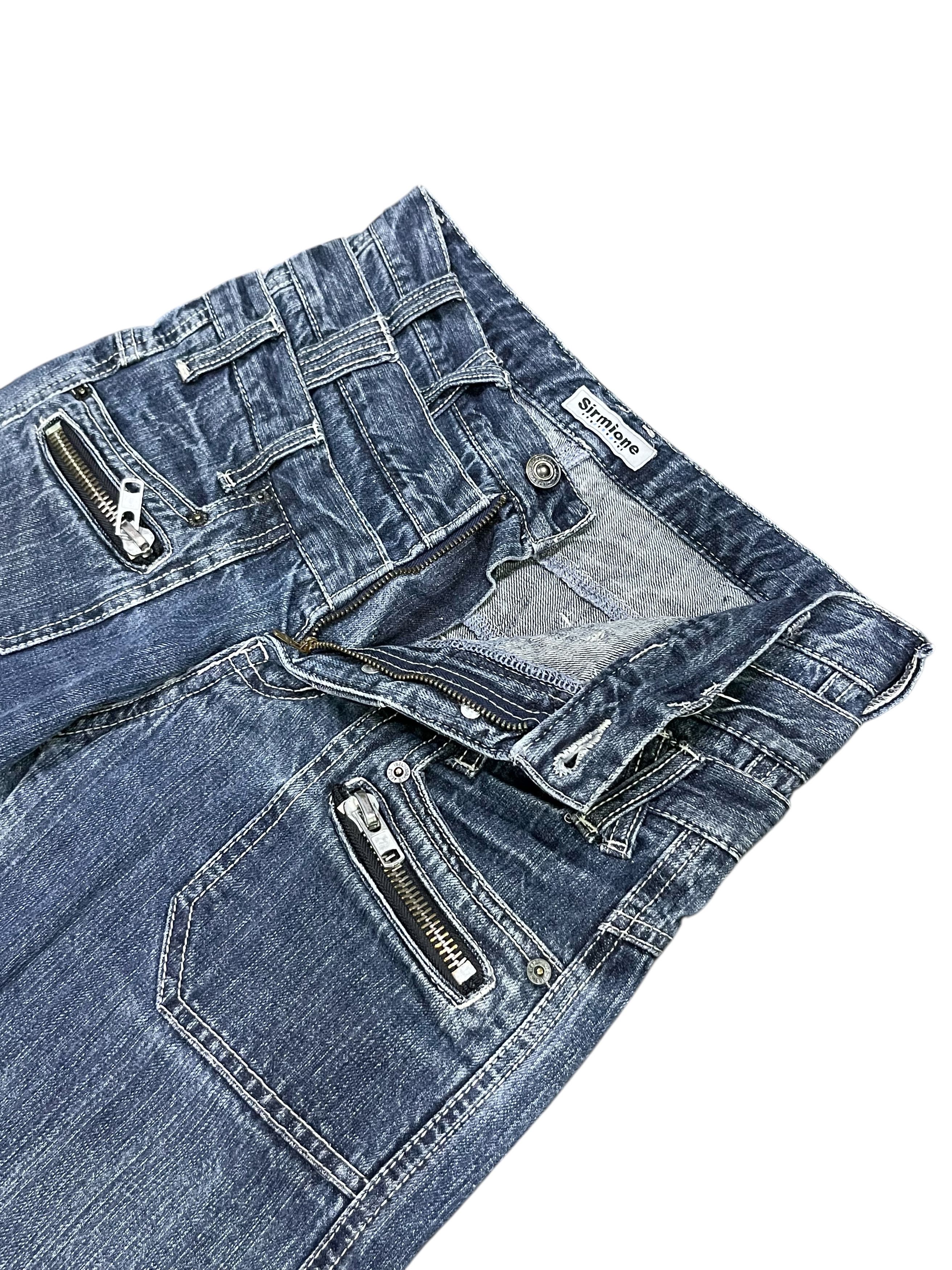 Designer 🔥SIRMIONE Designer Triple Waist Denim Shorts Avant Garde Size US 26 / EU 42 - 9 Thumbnail