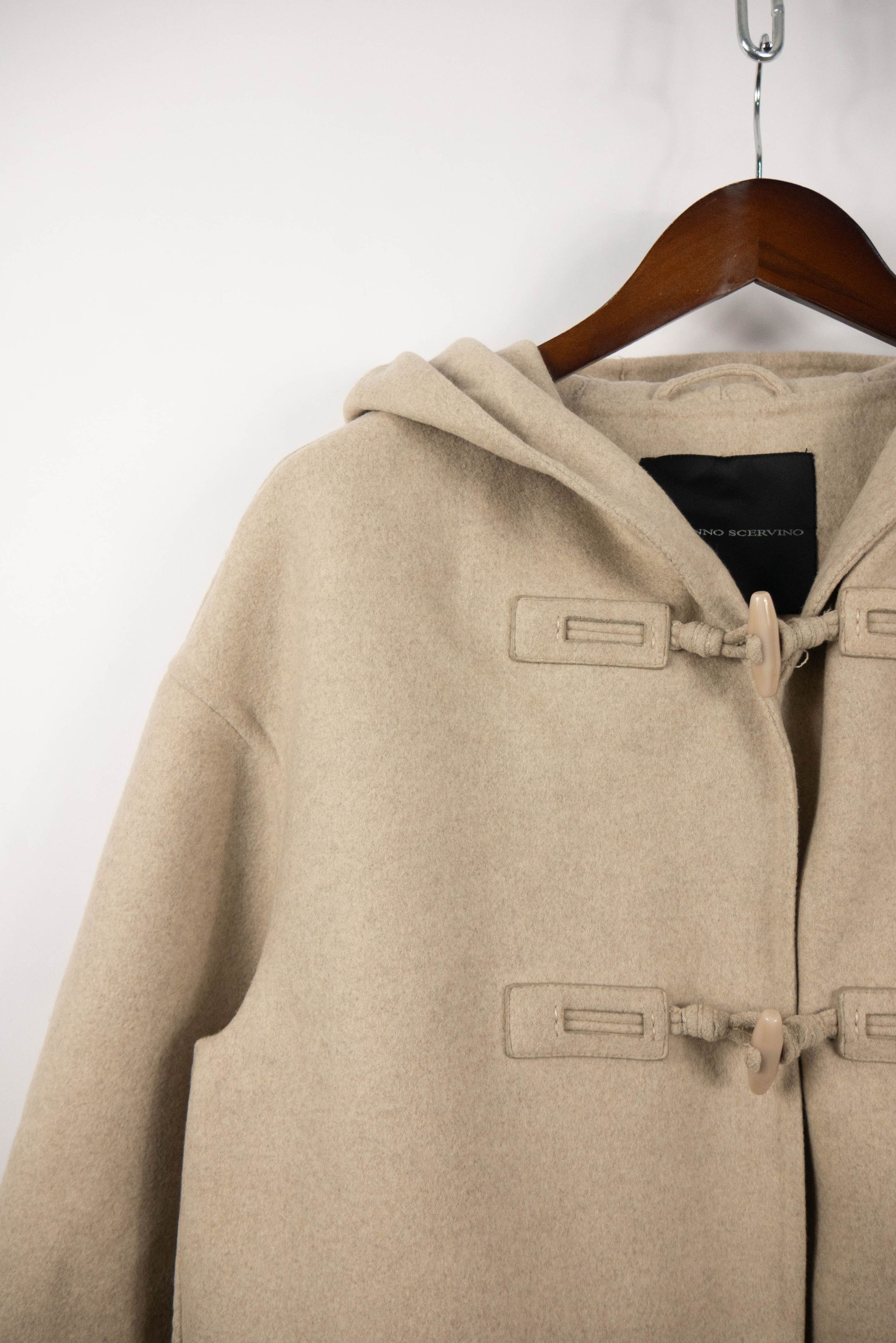 Ermanno Scervino Ermanno Scervino wool-cashmere hooded classic coat Size XL / US 12-14 / IT 48-50 - 3 Thumbnail