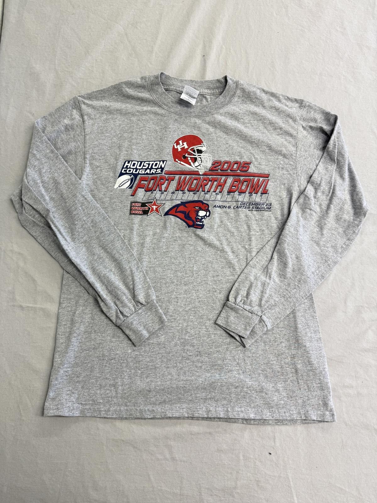 Gildan VTG Houston Cougars Football Fort Worth Bowl 2005 M Size US M / EU 48-50 / 2 - 1 Thumbnail