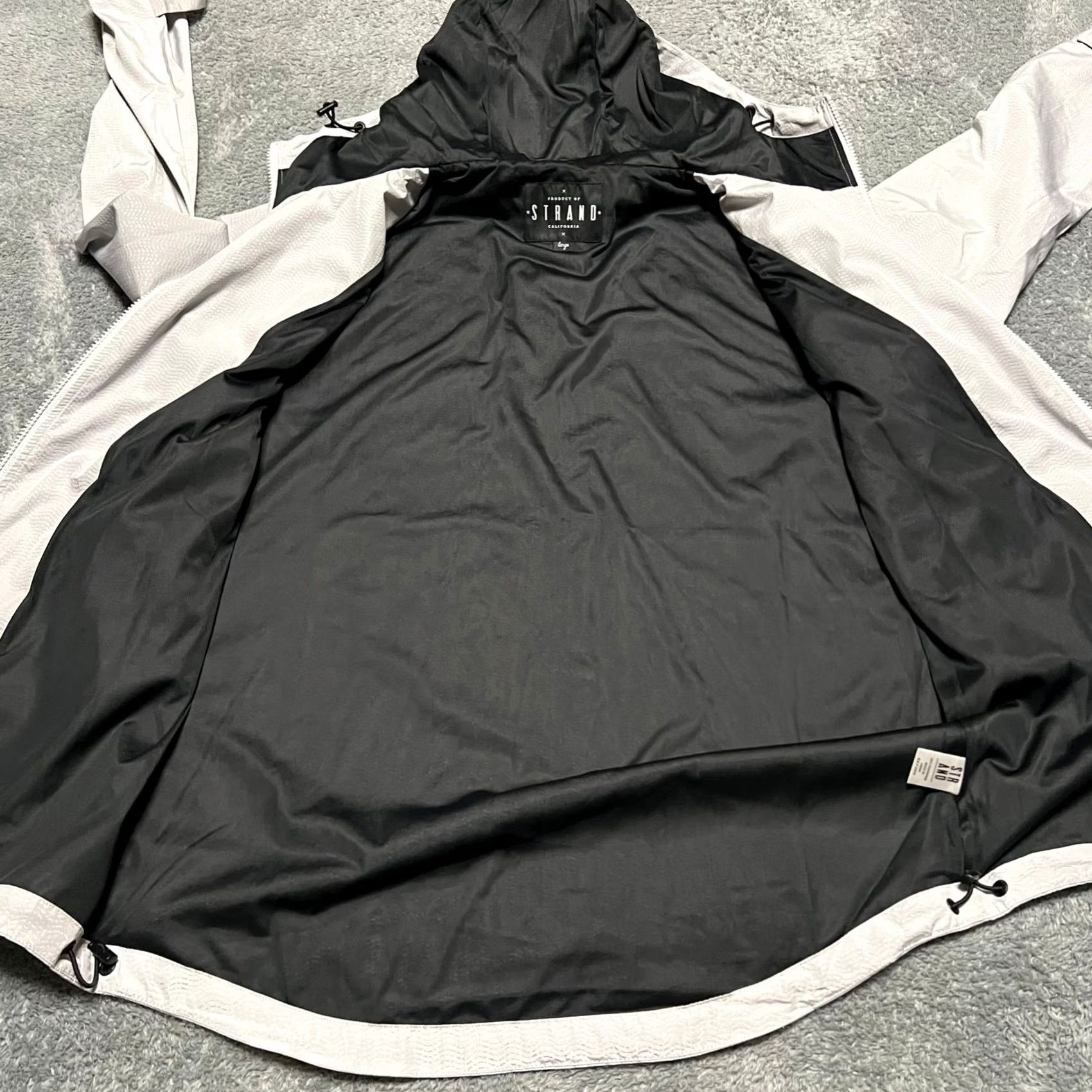 Vintage Strand California Hooded Windbreaker Jacket Gray Silver Mens Large Size US L / EU 52-54 / 3 - 4 Thumbnail