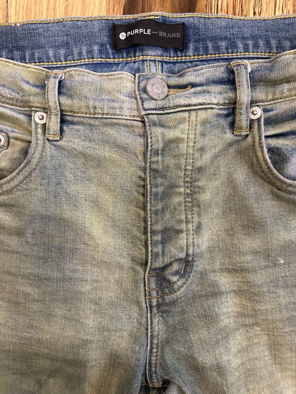 Purple Brand Purple Brand Dirty Washed Blue Denim Jeans Size 32 Size US 32 / EU 48 - 3 Thumbnail