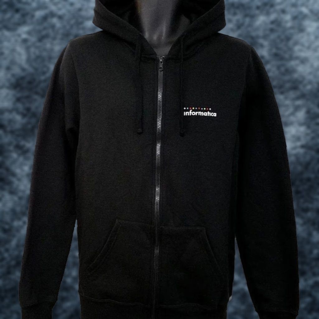 Vintage Informatica Hoodie Mens Large Black Data Management Software Size US L / EU 52-54 / 3 - 1 Thumbnail
