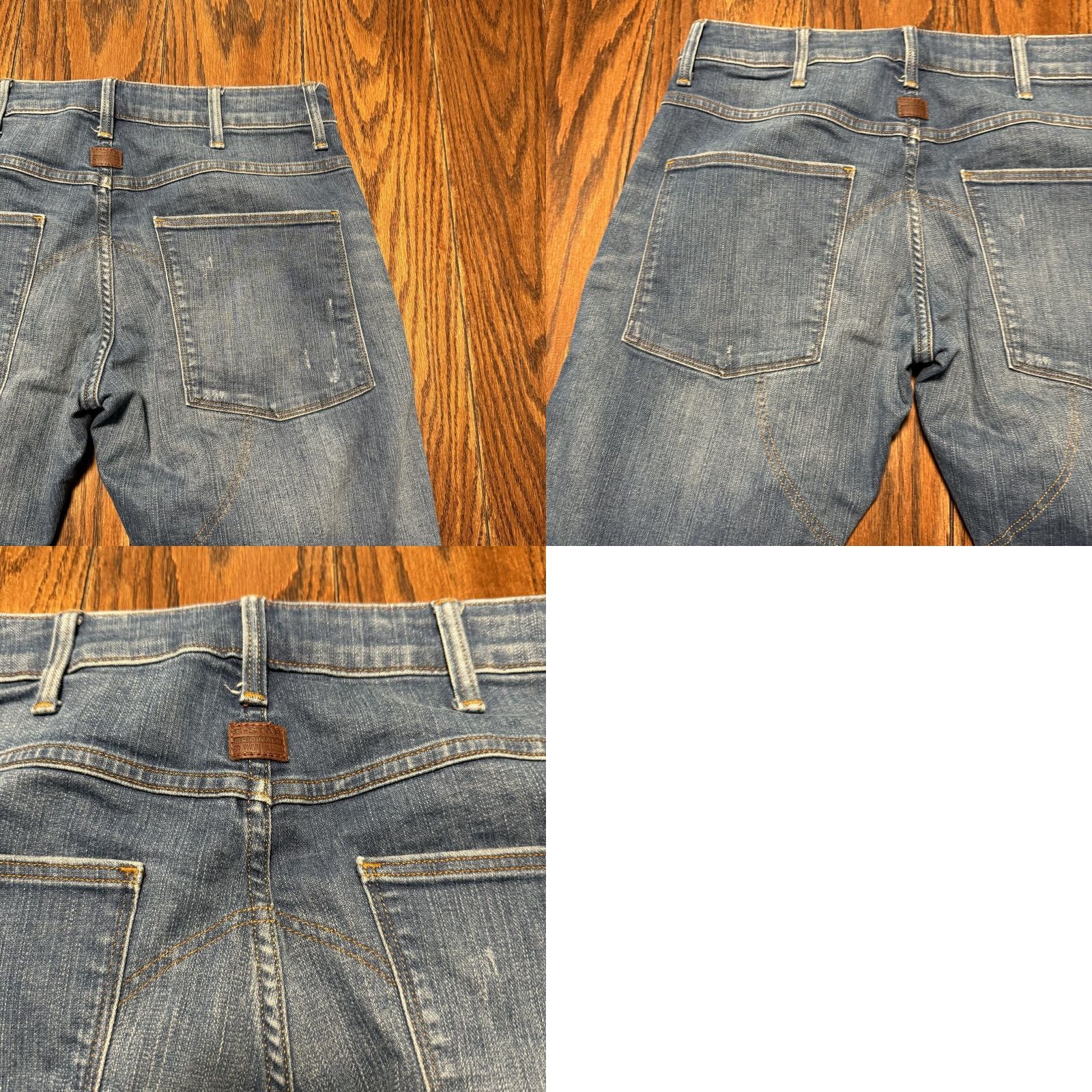 Vintage G Star Raw Jeans Mens 32x31 Blue 5620 3D Zip Knee Super Slim Denim Distressed Ripped Knee Slim Fit Zip Jeans Blue Mens Regular Size 32x31 US 31 Inseam Size US 31 - 10 Thumbnail
