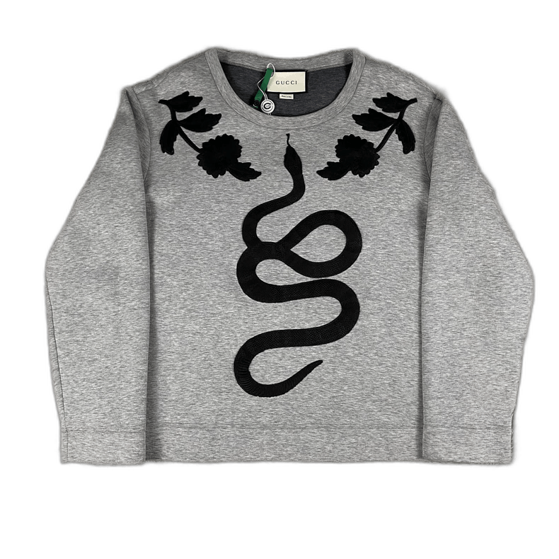 Gucci Gucci Snake Logo Embroidered Sweatshirt Size L Size US L / EU 52-54 / 3 - 1 Thumbnail