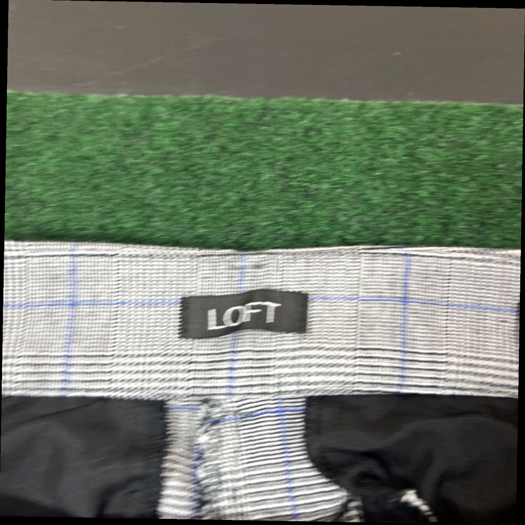 Ann Taylor LOFT Ann Taylor Womens Dress Pants Size 8 30x26 Gray Blue Striped Checkered Size 30" / US 8 / IT 44 - 5 Thumbnail