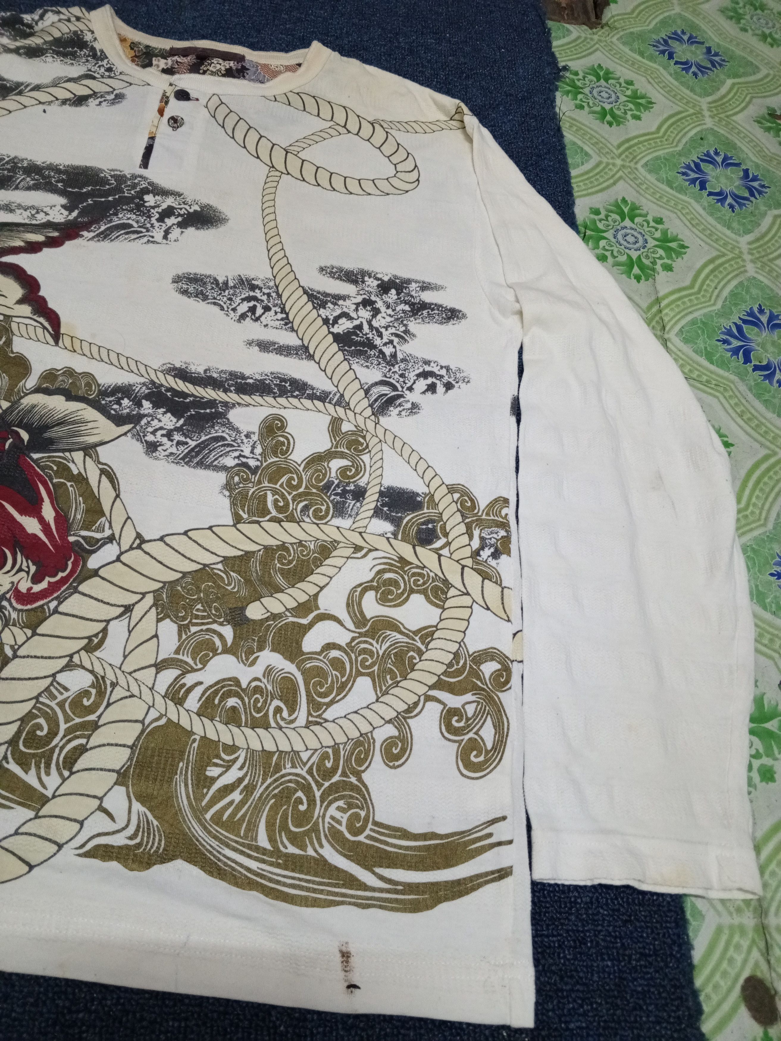 Japanese Brand SUKAJAN FISH KOII FULLPRINT NICE Size US XL / EU 56 / 4 - 3 Thumbnail