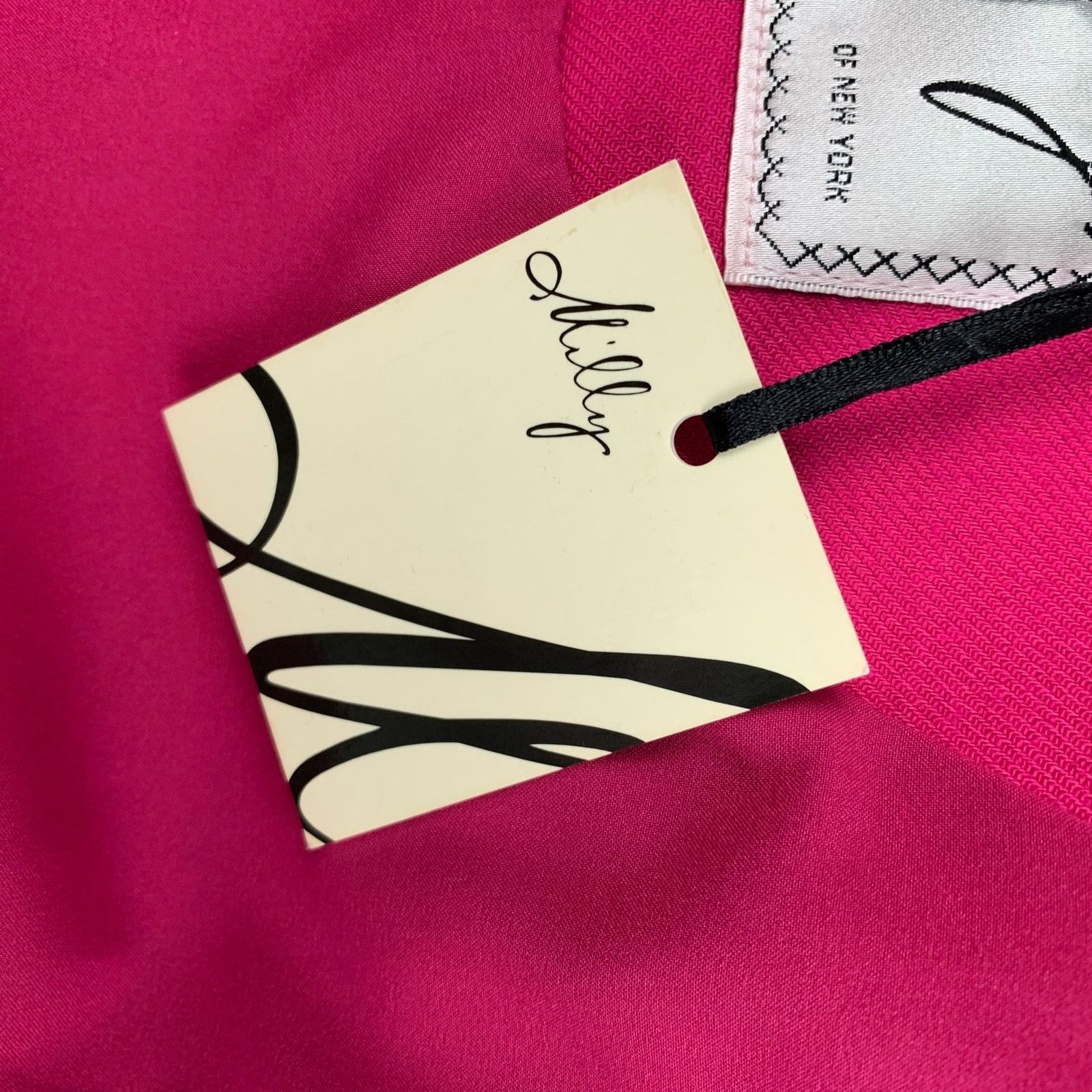 MILLY MILLY Size 0 Fuchsia Black Polyester Wool Jacket Blazer Size XS / US 0-2 / IT 36-38 - 6 Thumbnail