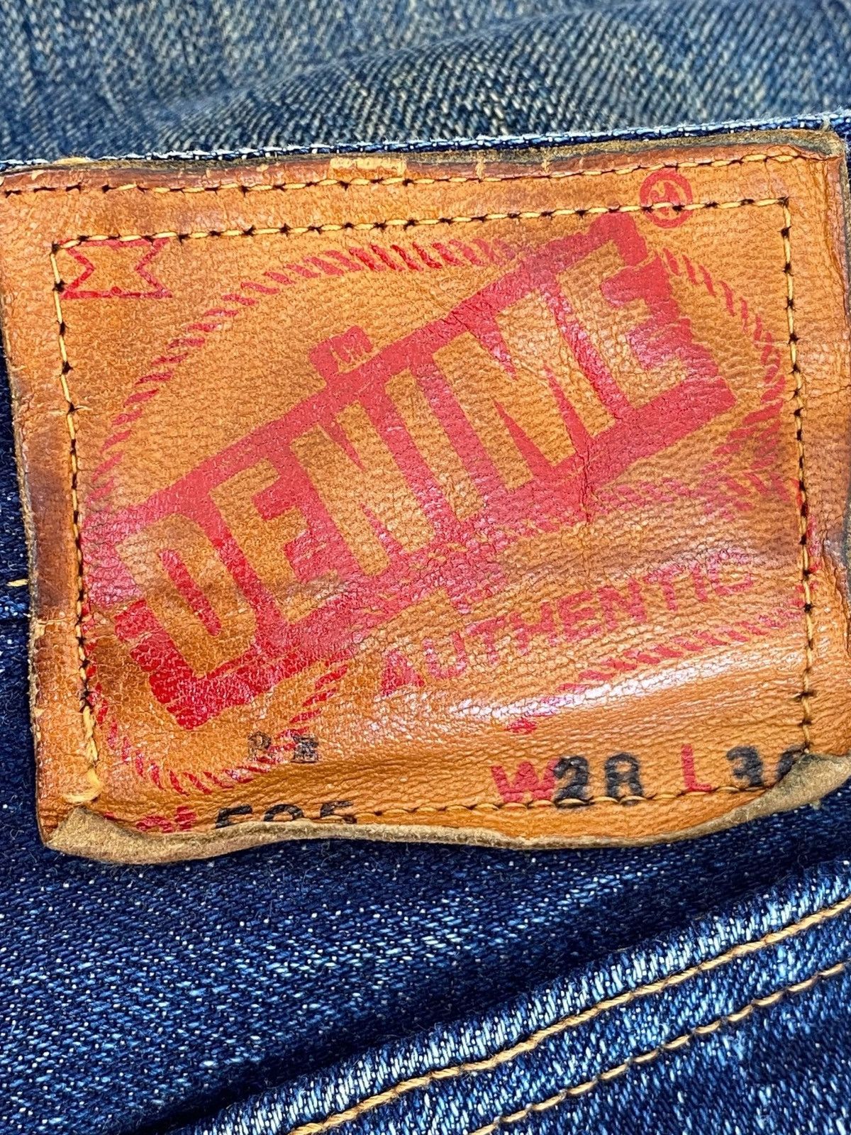 Denime Denime X Selvage Mud Wash Whiskered Style Straight Leg Jeans Size US 28 / EU 44 - 10 Thumbnail