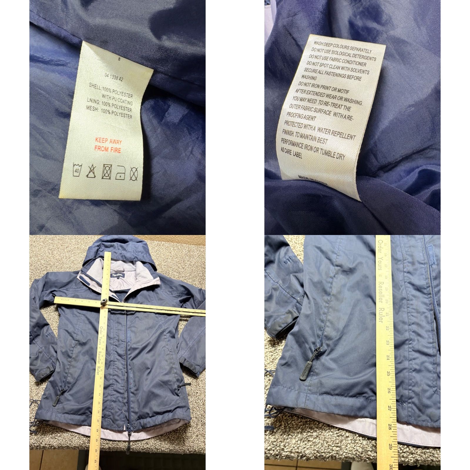 Vintage Peter Storm Jacket Mens 8 Navy Full Zip StormTech Hooded Lightweight Waterproof Jacket Size US M / EU 48-50 / 2 - 8 Thumbnail