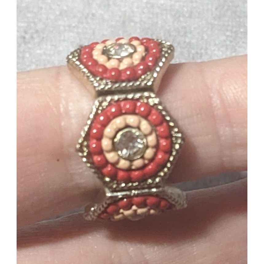 Other Gemmed Bohemian Geometric Stretch Ring Size 7 1/2 Size ONE SIZE - 6 Thumbnail