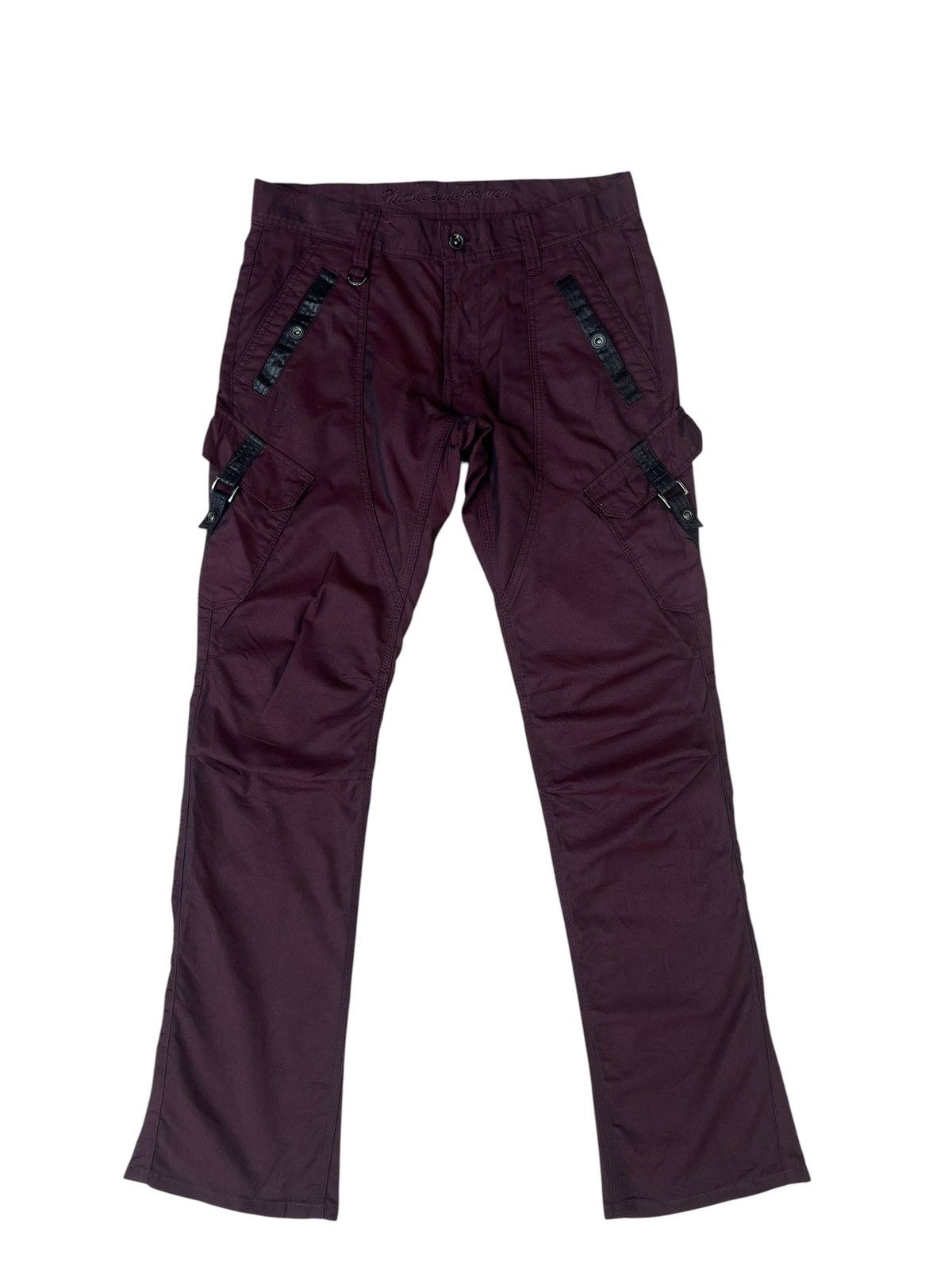 Nicole Club Nicole Club Japan Dark Maroon Cargo Flare Trouser Pant Size US 30 / EU 46 - 1 Thumbnail