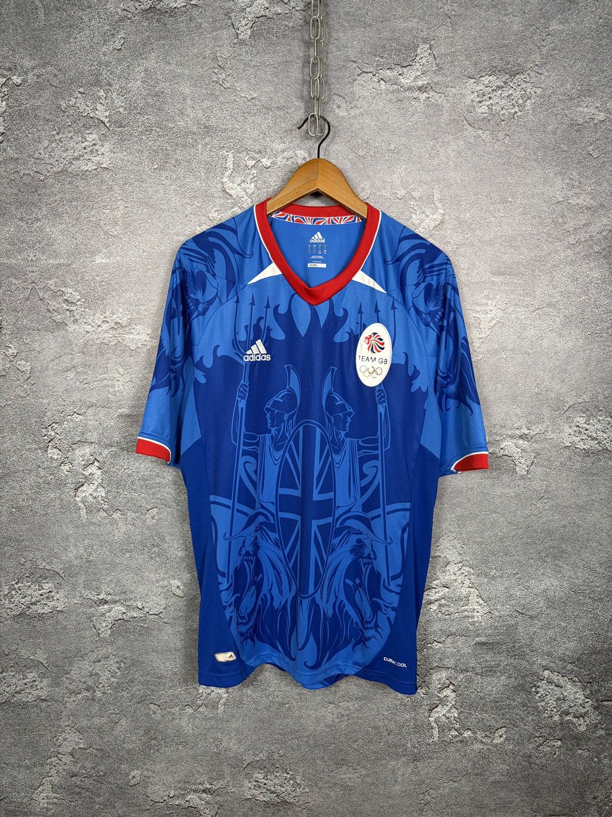 Adidas Vintage 2012 Olympics Game Great Britain Team Jersey T-shirt Size US L / EU 52-54 / 3 - 1 Thumbnail
