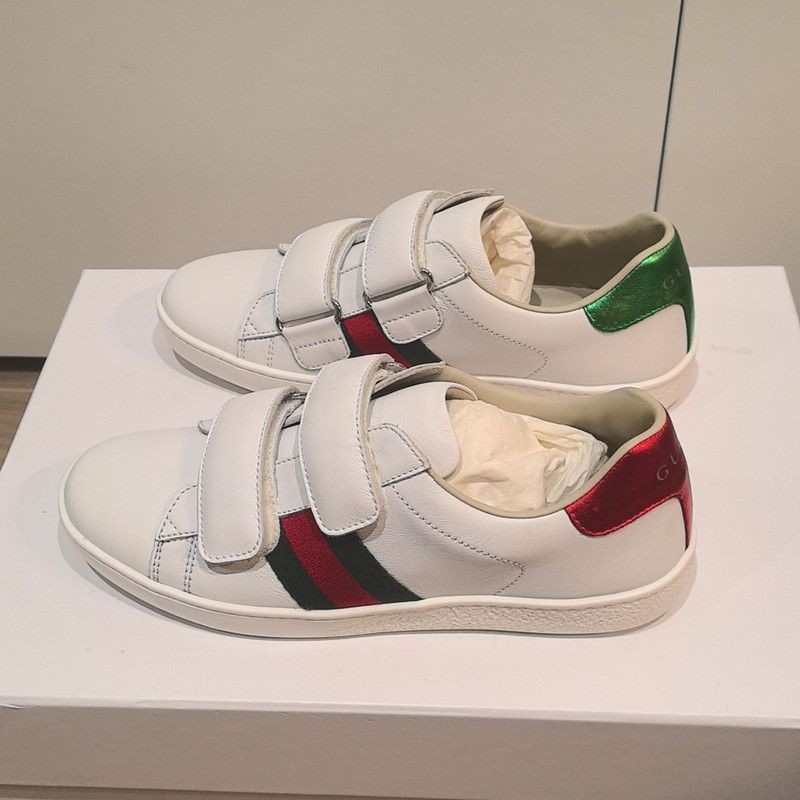 Gucci Gucci ACE Kids Low-Top Sneakers in White - Size US 5 / EU 37 - 1 Thumbnail