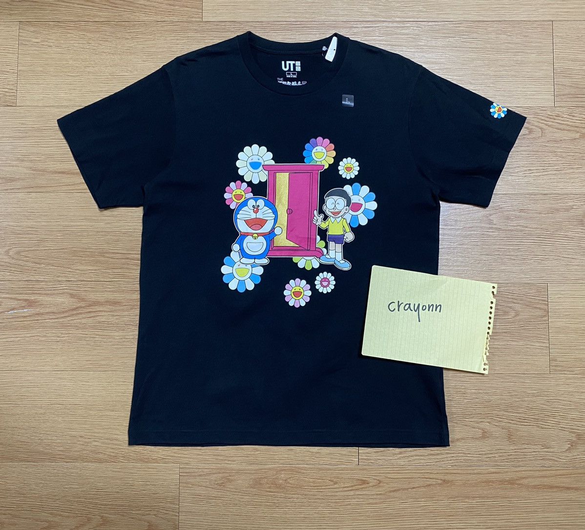 image of Takashi Murakami x Uniqlo Ut Murakami Takashi Doremon T-Shirt in Black, Men's (Size Large)