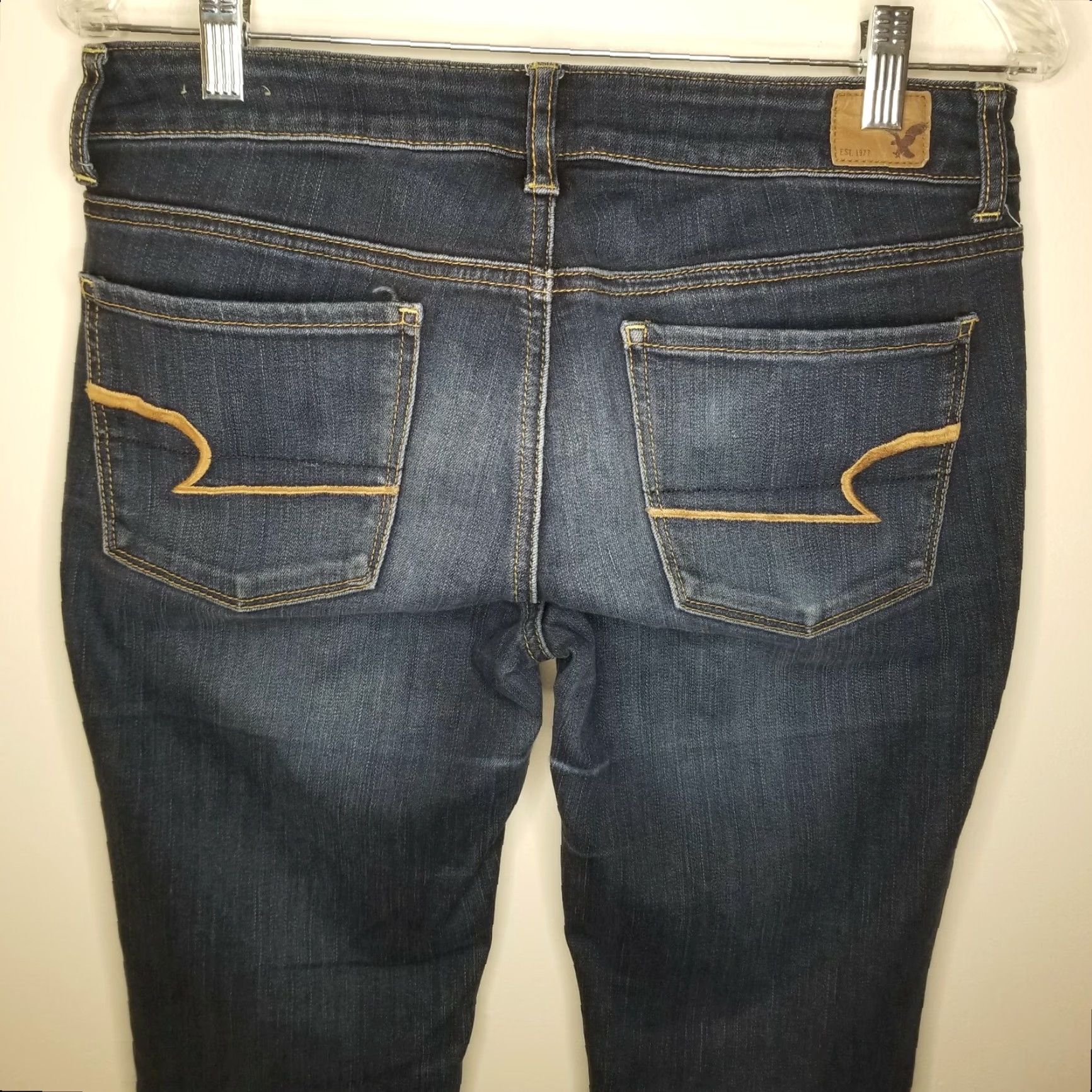 American Eagle Outfitters American Eagle Jeans Womens Skinny Dark Blue Size 8 Size 30" / US 8 / IT 44 - 5 Thumbnail