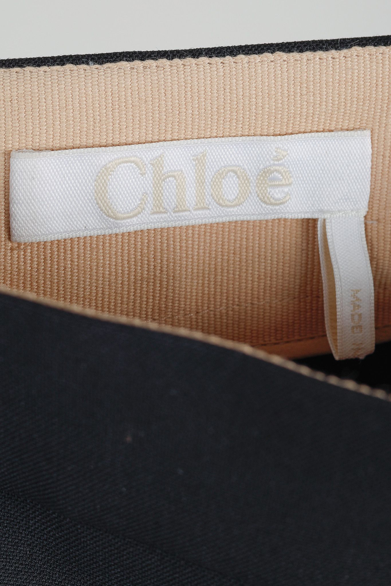 Chloe Chloe 2018 Wool Pleated Front Yoke Black Skirt Size 25" / US 0 / IT 36 - 7 Thumbnail
