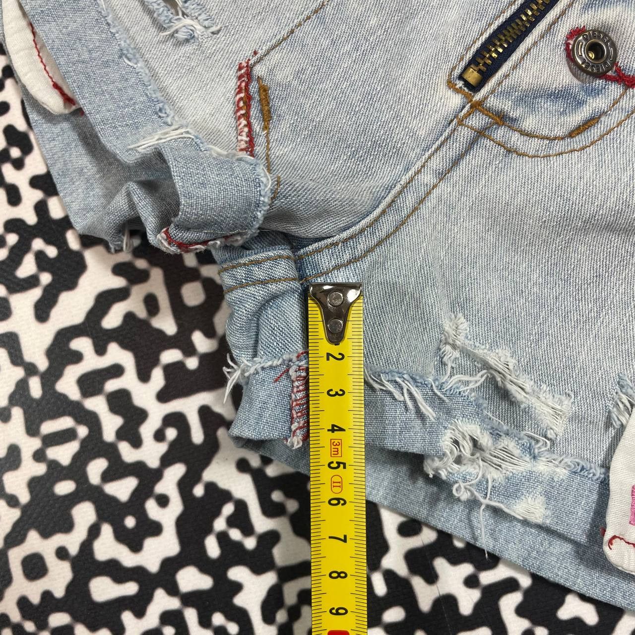 Diesel Vintage Y2K Diesel Distressed Style Mini Shorts 90s Style Size 28" / US 6 / IT 42 - 16 Thumbnail