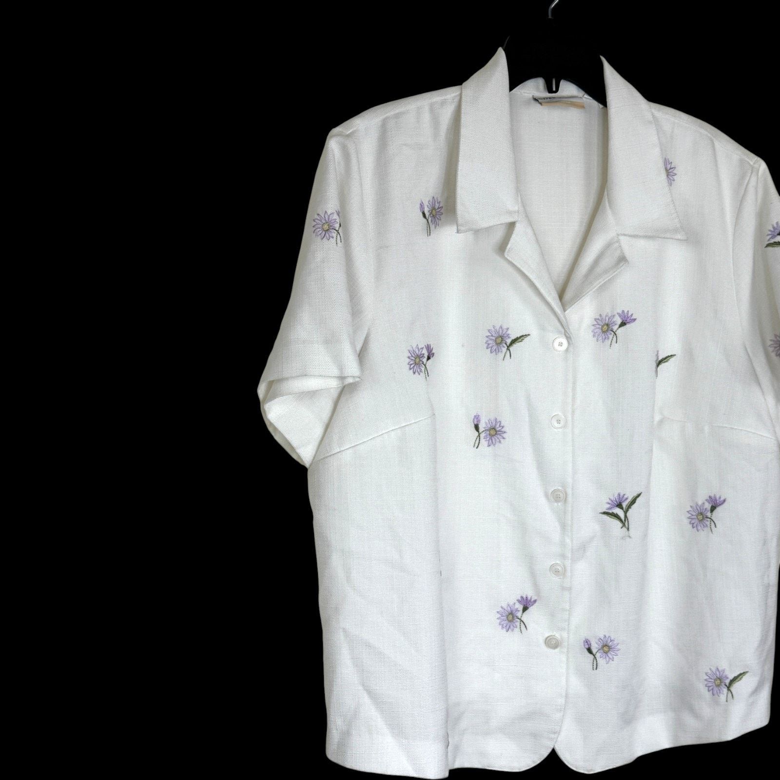 Other Alfred Dunner White Blouse 20W Embroidered Floral Size XXL / US 16-18 / IT 52-54 - 8 Thumbnail